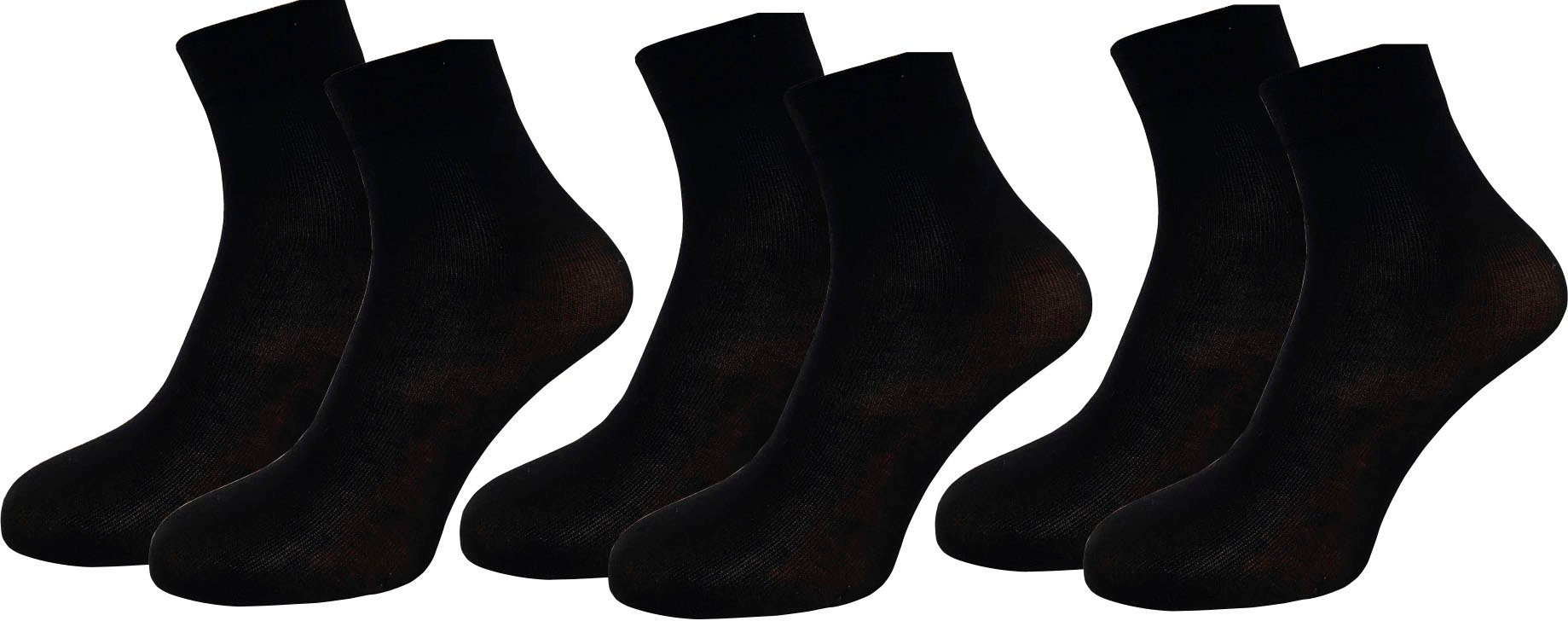 Janastyle Feinsöckchen Cotton-Feeling Söckchen,3 Paar (3-Paar) Universalgröße, angenehmes Tragegefühl, blickdicht, druckfreier Bund