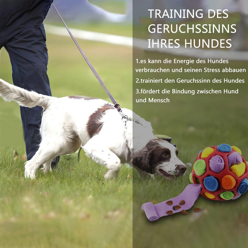 TUWENA Schnüffelteppich Interaktives Hundespielzeug, tragbarer Haustier Snuffle Ballspielzeug