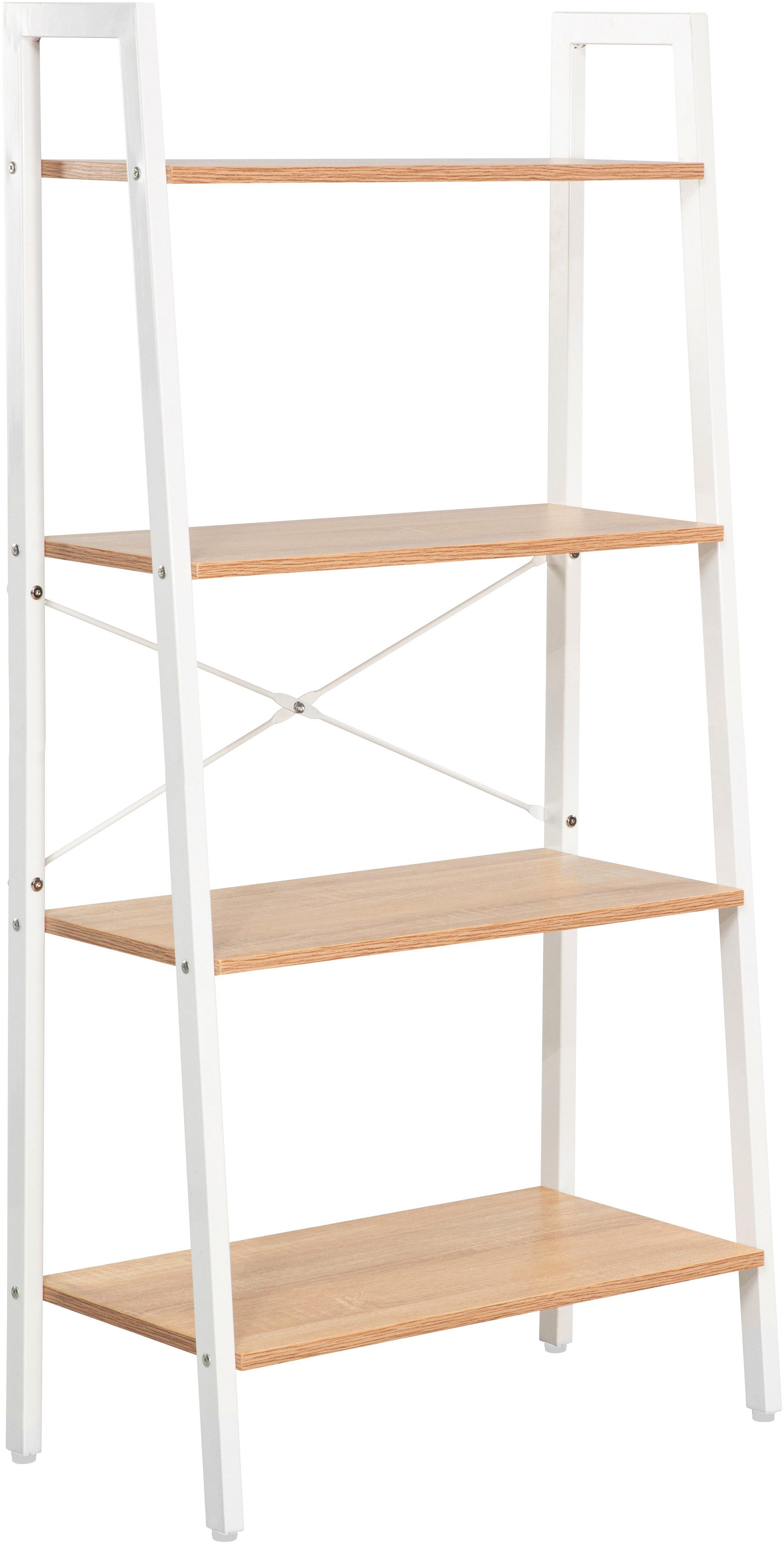 Home affaire Aktenregal COWELL, Bücherregal, asymetrisches Metallgestell, 6 günstig online kaufen