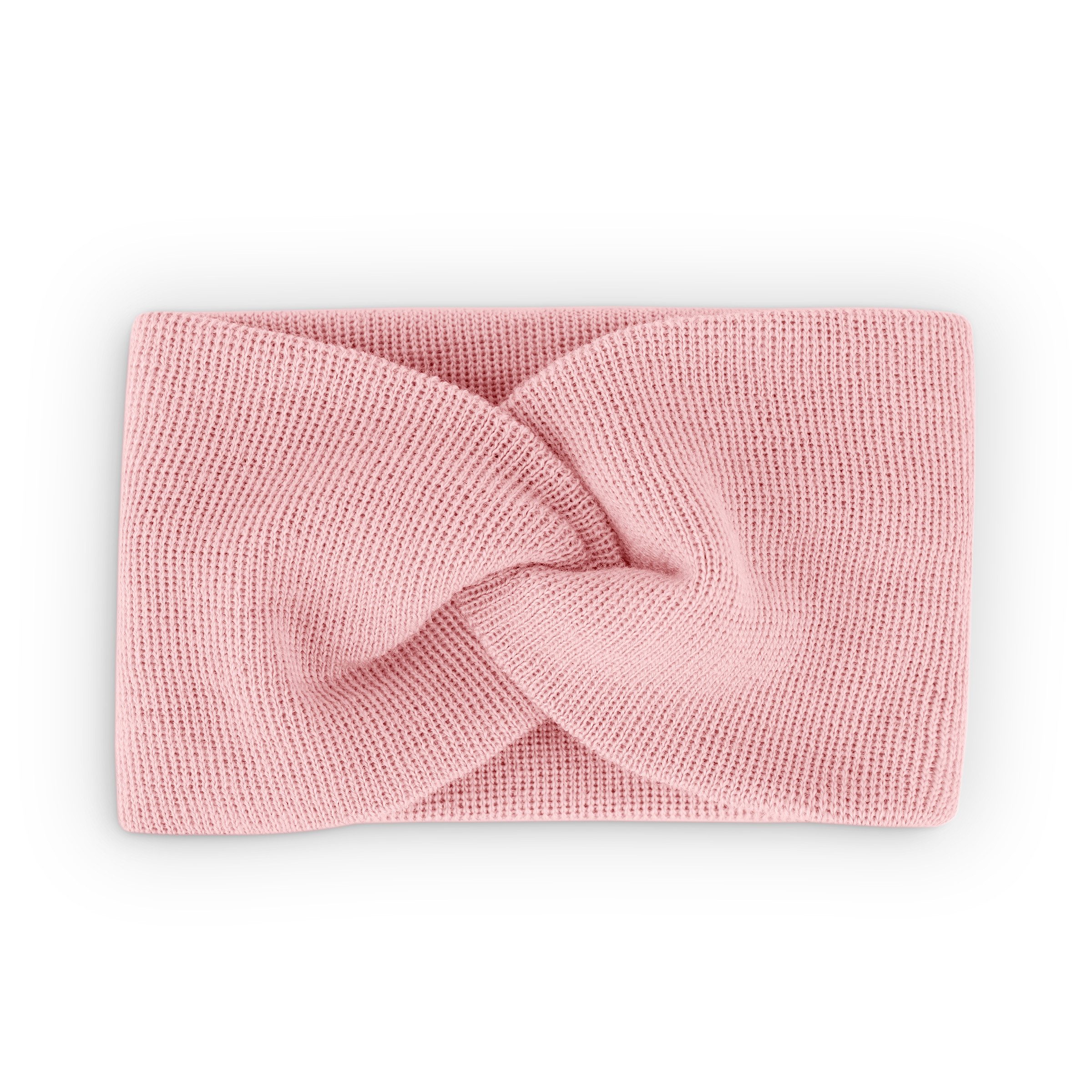 Ehrenkind Stirnband für Kinder aus 100 % Merino Schurwolle (Rosé, atmungsaktiv & mitwachsend) Made in Germany, Knotenstirnband