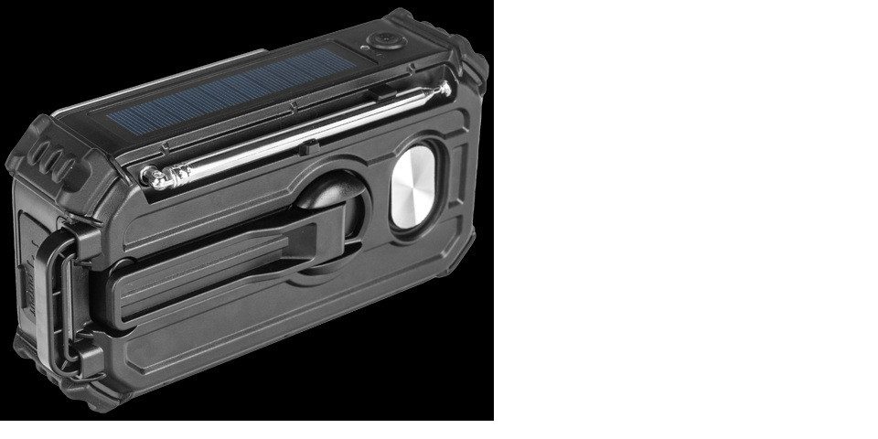 POWERplus Bison Kurbel Dynamo Taschenlampe Notfallradio