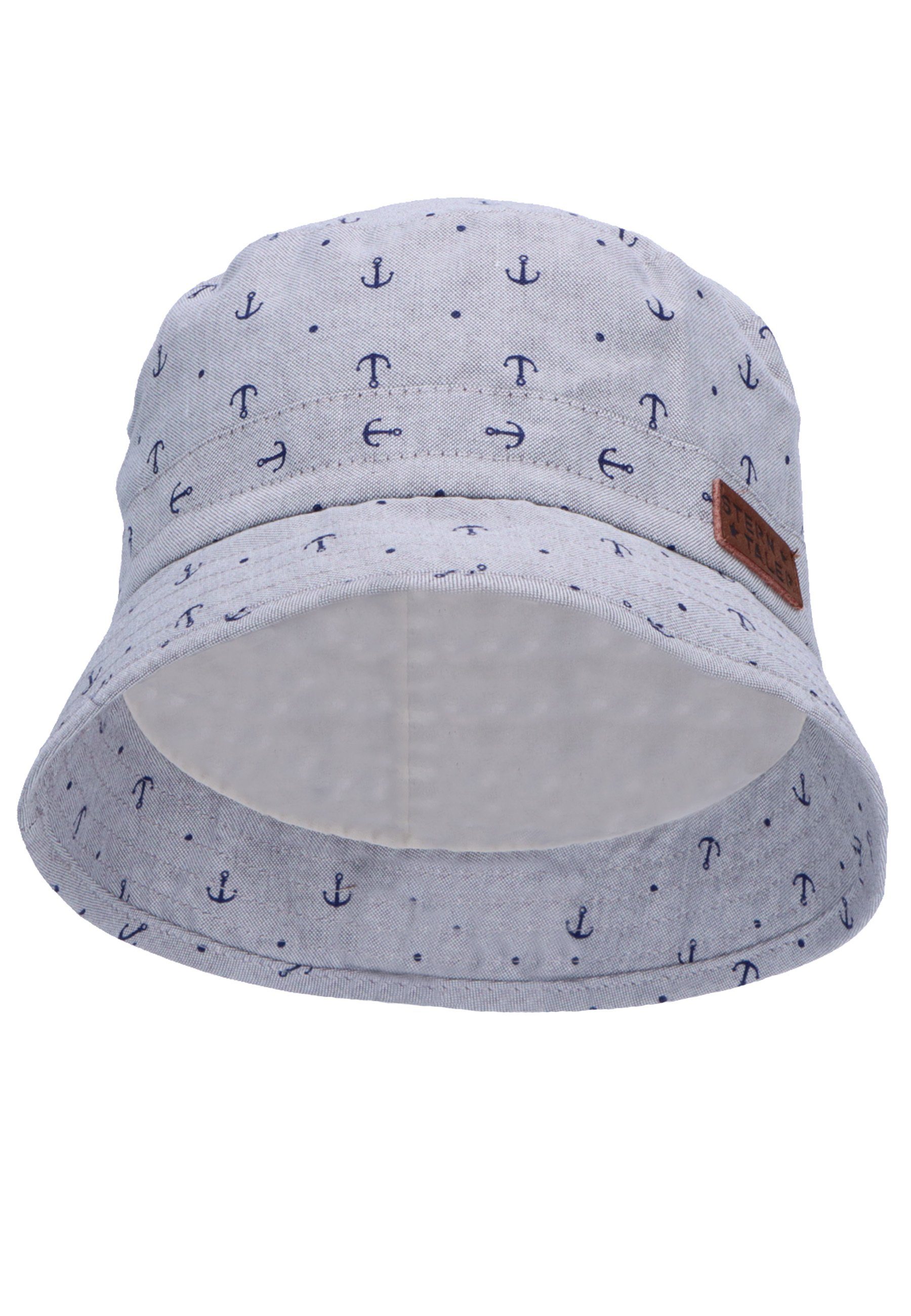Sterntaler® Schirmmütze Baumwolle Baumwolle Fischerhut Caps für mit Batist gefüttert Struktur) Anker (1-St., Babyhut aus Kinder mit