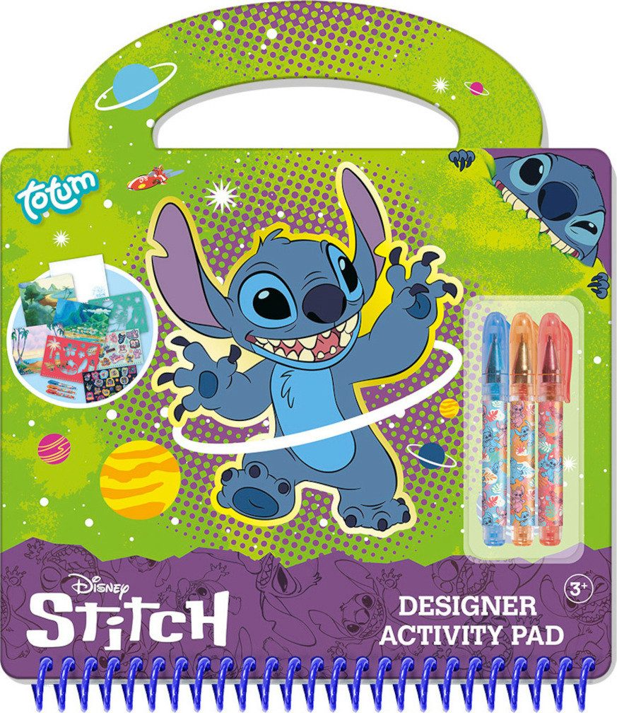 totum Malvorlage Stitch Activity Malbuch Buch inkl. Schablonen und Sticker Ausmalbuch