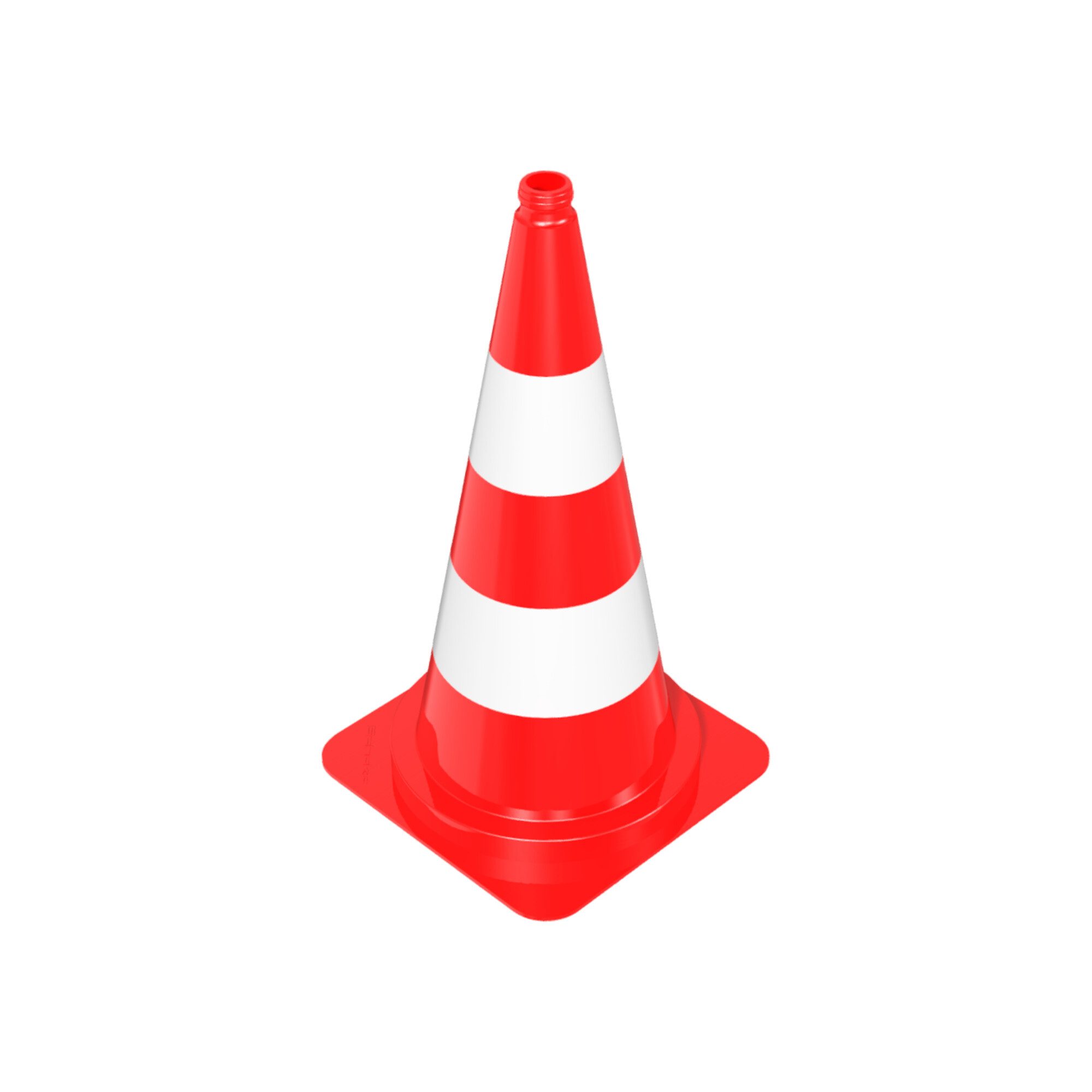 SCHAKE Sicherungsgerät Schake Leitkegel tagesleuchtend, rot / weiß, Höhe: 750 mm