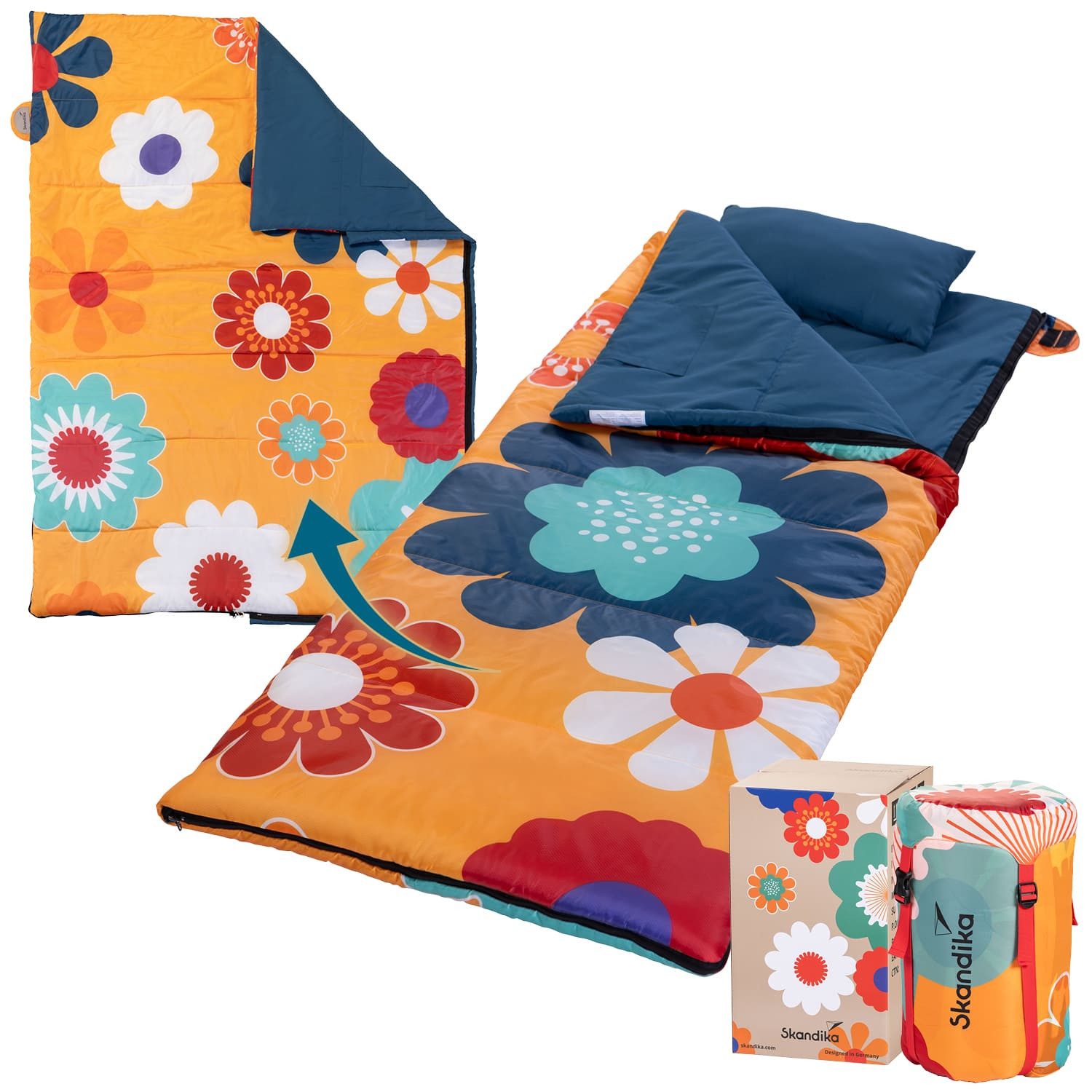 Skandika Deckenschlafsack Sovro 190 Flower, Schlafsack günstig online kaufen