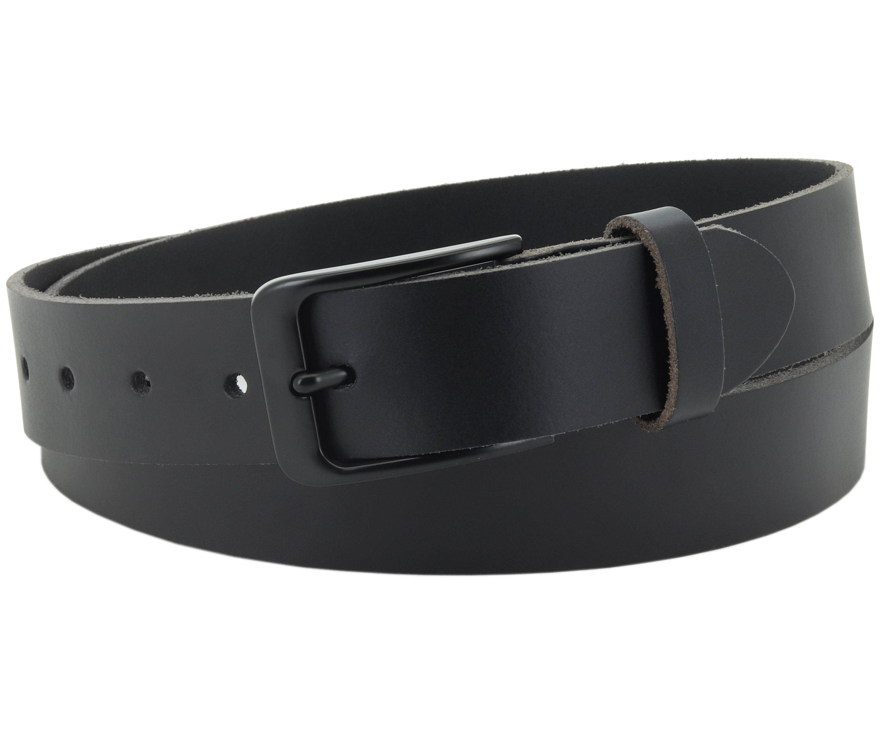 Ledergürtel OM412-PL-Schwarz