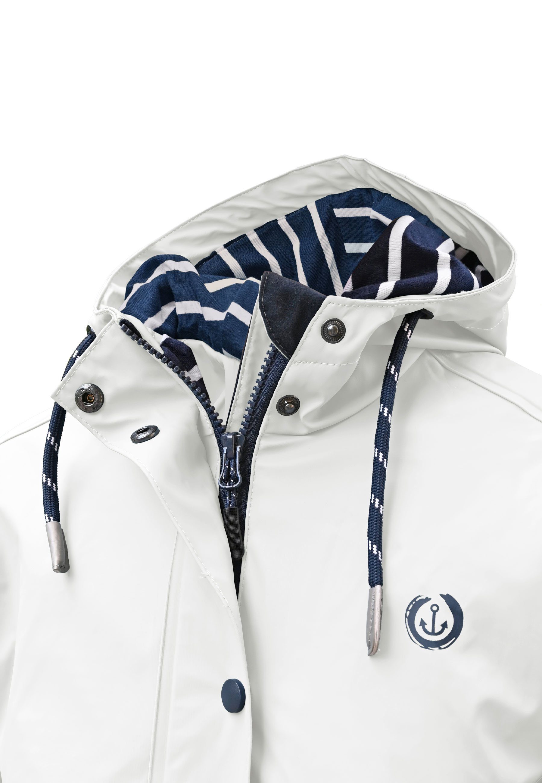 MADSea Regenjacke Friesennerz Weiß wasserdichter Regenmantel weiß maritim