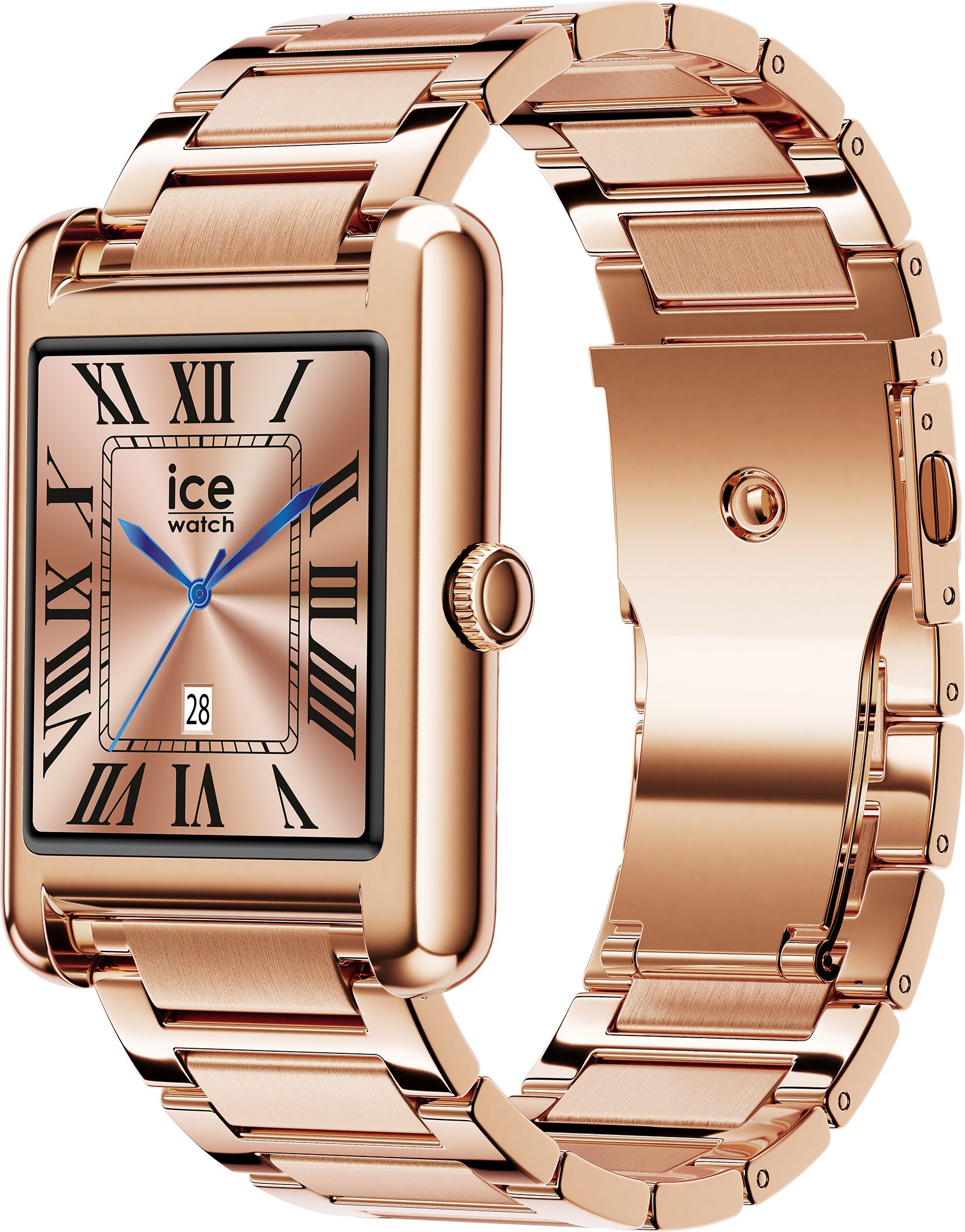 ice-watch Smartwatch, Armbanduhr, Damenuhr, Edelstahlarmband, Bluetooth, digital