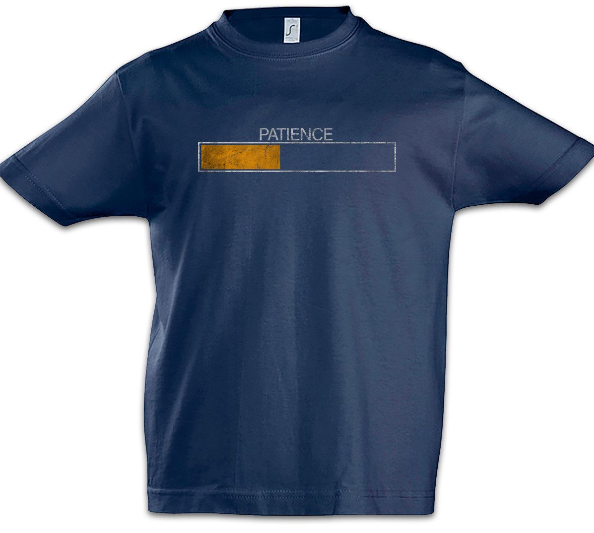 Print-Shirt Patience Kinder T-Shirt Please Wait Ladebalken Loading Bar Lehrer