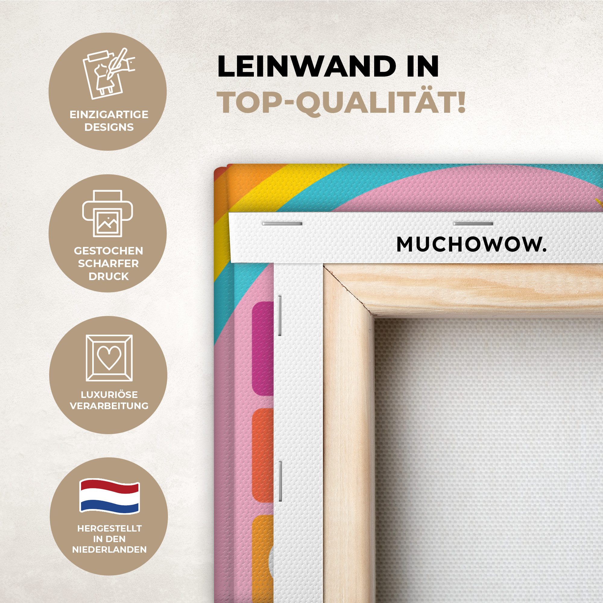 OneMillionCanvasses® Leinwandbild Pädagogisch - Alphabet lernen günstig online kaufen
