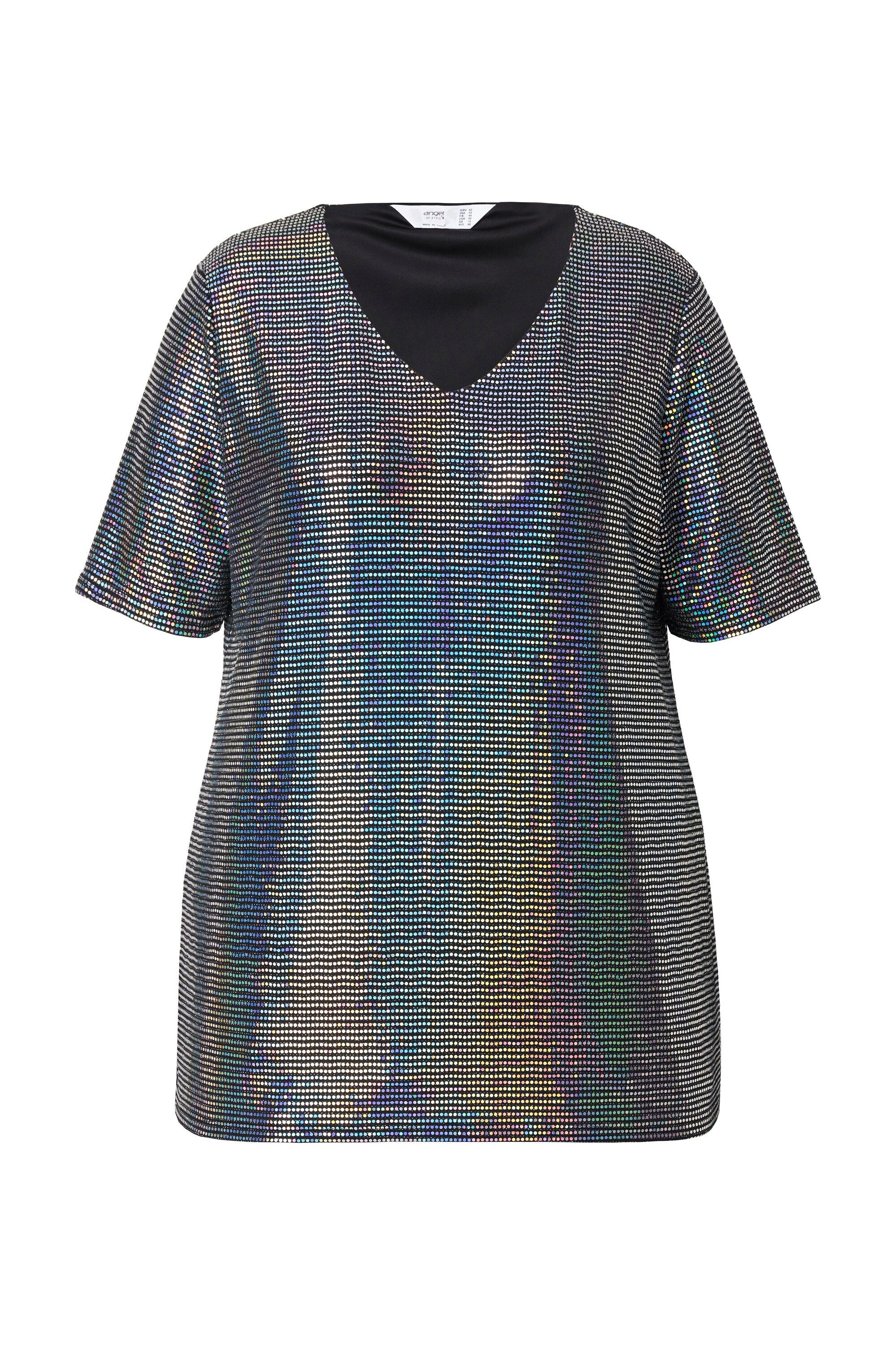 Angel of Style T-Shirt T-Shirt A-Linie Paillettenoptik günstig online kaufen