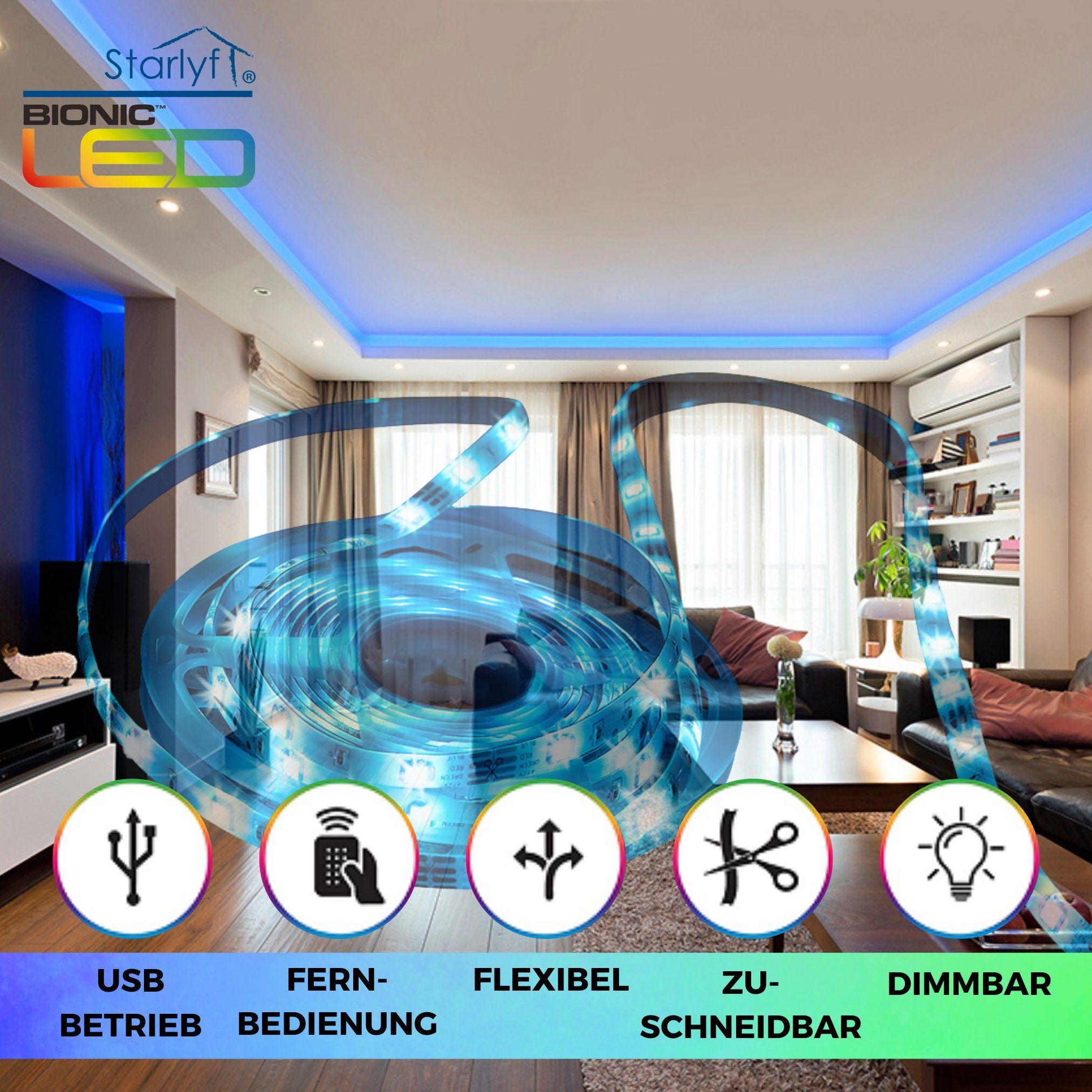 Starlyf LED Stripe Bionic LED Lichterkette, günstig online kaufen