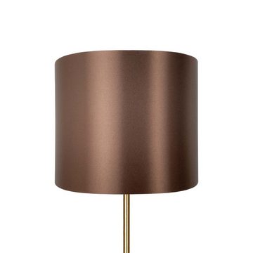 Licht-Erlebnisse Stehlampe HANNAH, ohne Leuchtmittel, in Bronze hell Braun E27 160,5 cm Messing massiv Modern Wohnzimmer