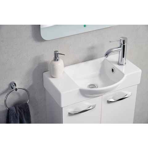 FACKELMANN Waschbecken Gäste-WC, Keramik, Breite 54,5 cm, für Gäste-WC