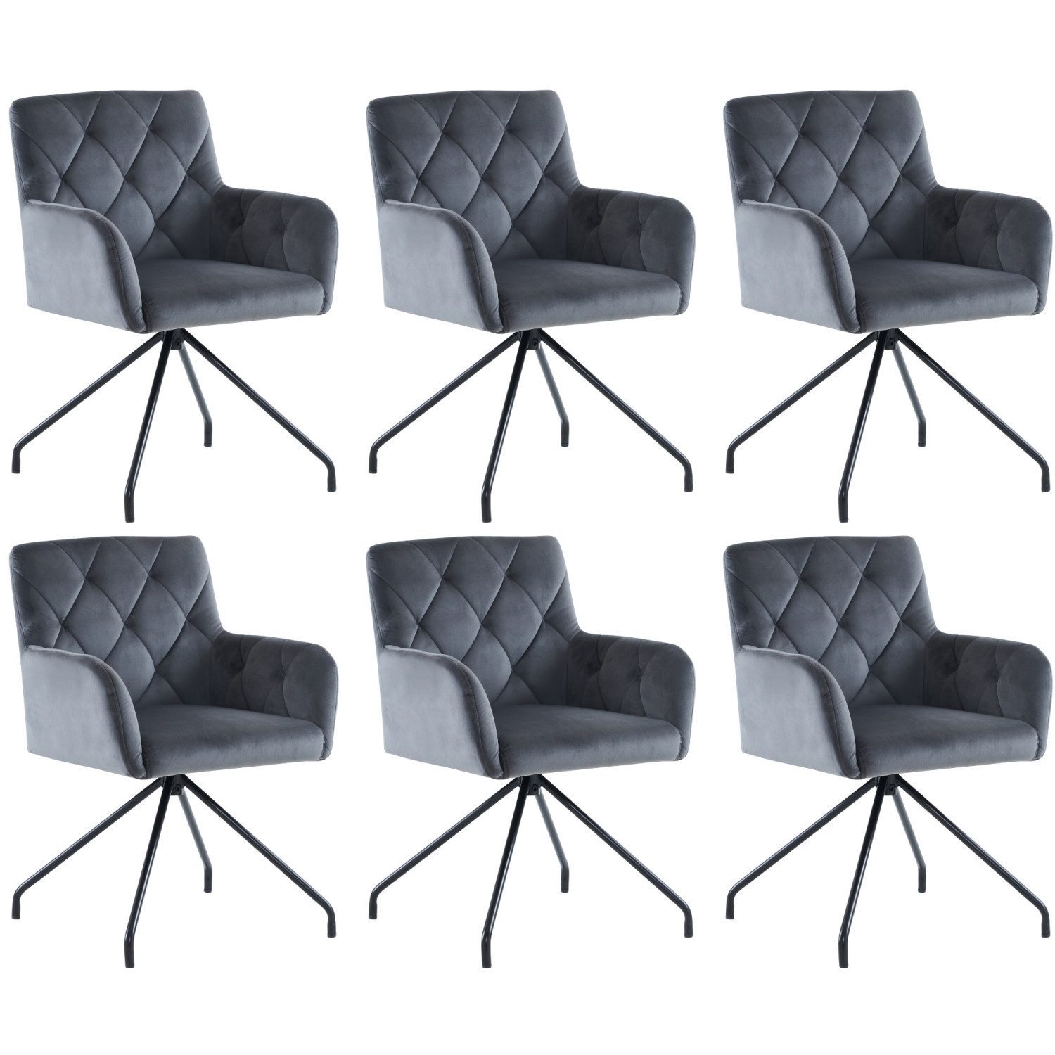 Flieks Polsterstuhl (Set, 6 St), 6er Set Esszimmerstuhl Wohnzimmerstuhl mit günstig online kaufen