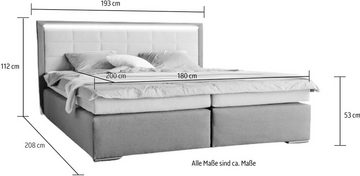 COLLECTION AB Boxspringbett 30 Jahre Jubiläums-Modell Athena, in H2,H3 & H4, inkl. LED-Leiste