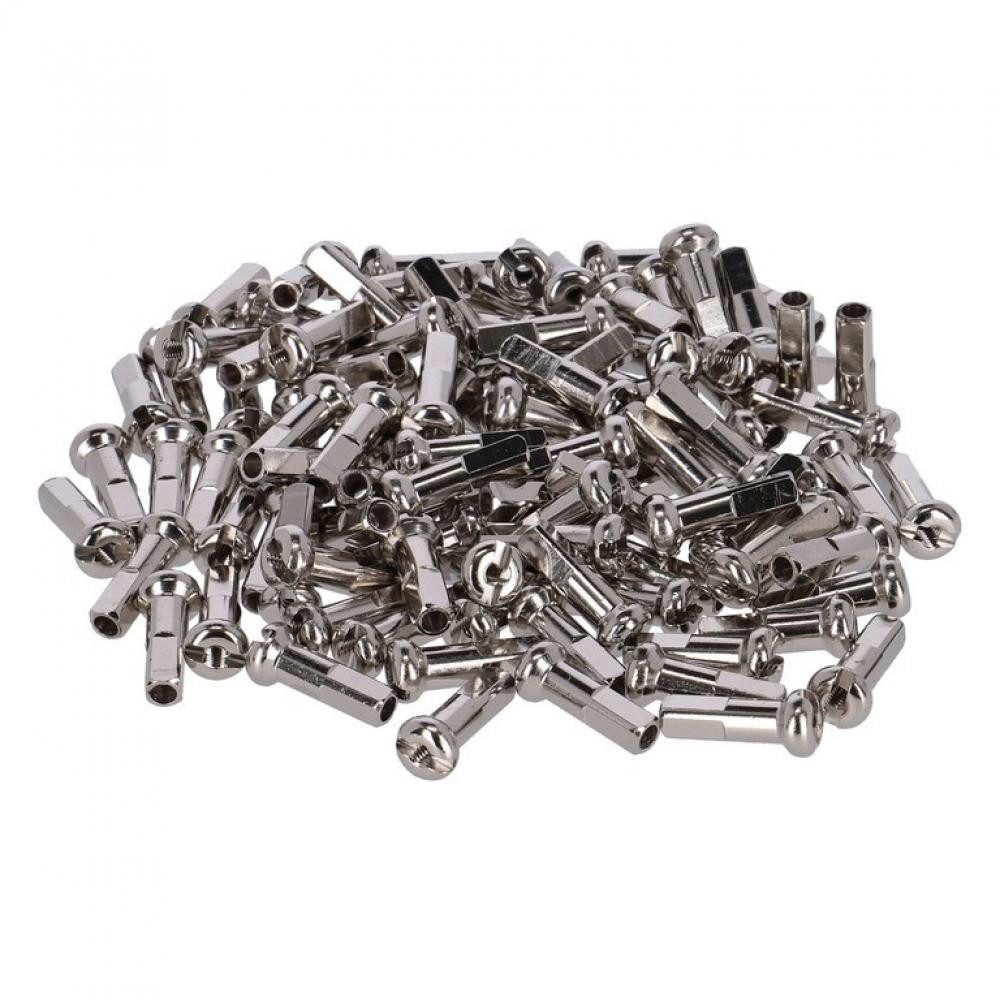 Laufrad DT SWISS Nippel Pro Lock 2.0 X 14 Messing Vernickelt 100 Stück Silber