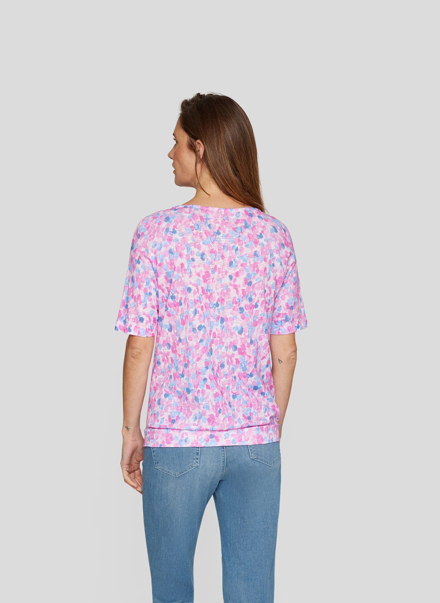 Rabe Rundhalsshirt mit grafischem Muster günstig online kaufen