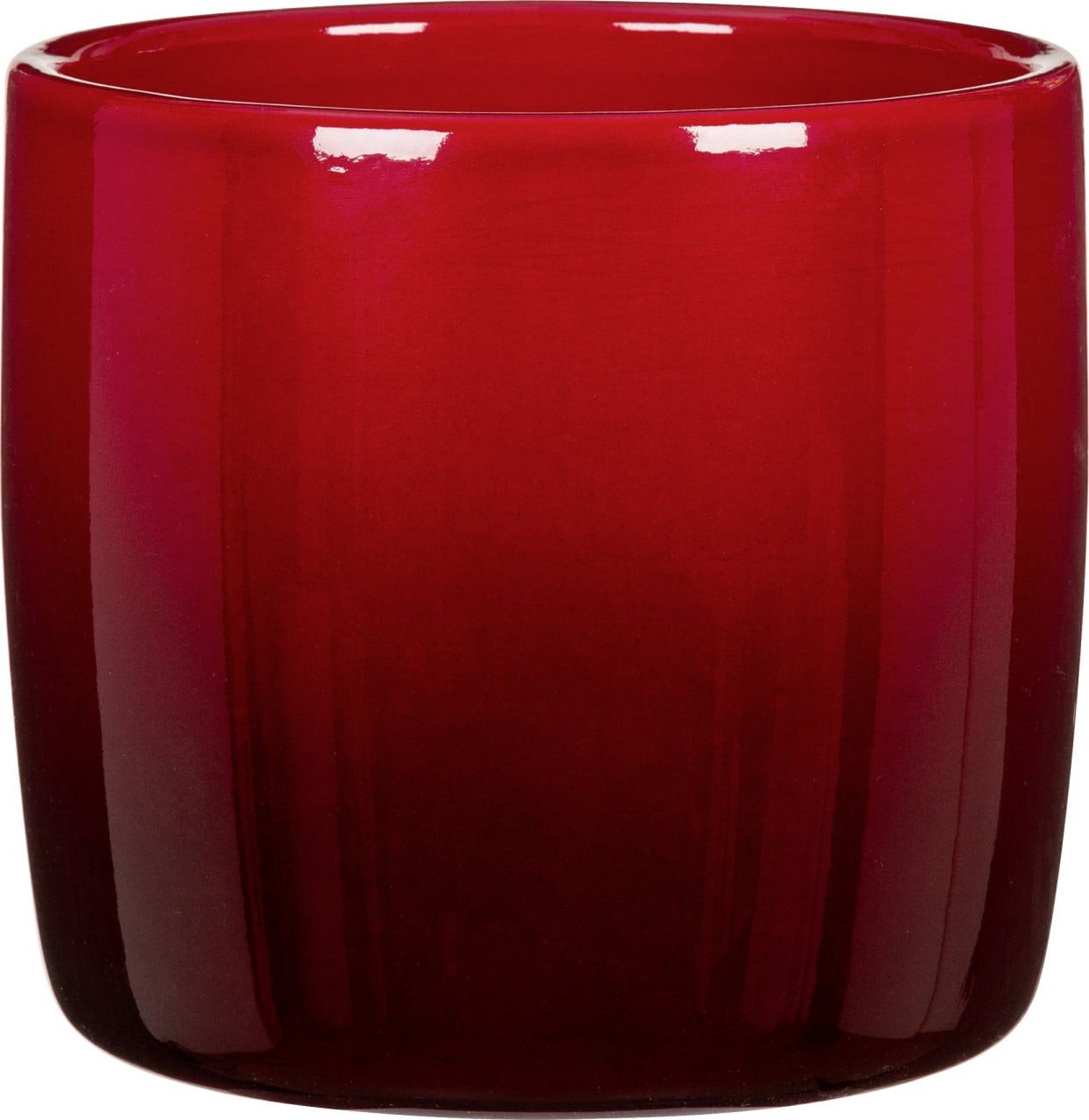 Scheurich Blumentopf Scheurich Übertopf rot 13,5 x 13,5 cm Keramik