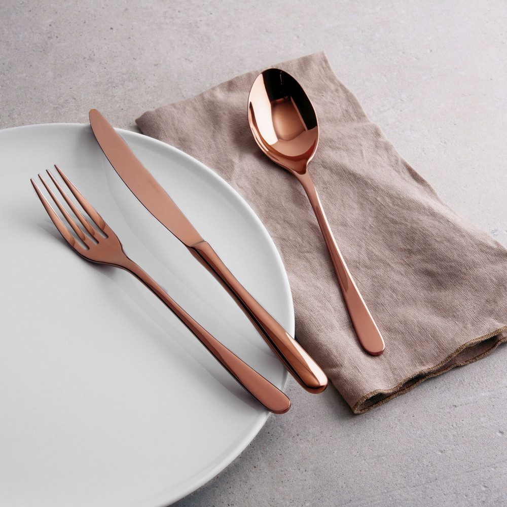 sambonet Besteck-Set Sambonet Taste Mirror PVD Copper Besteck-Set 24-tlg., 6 Personen, Edelstahl