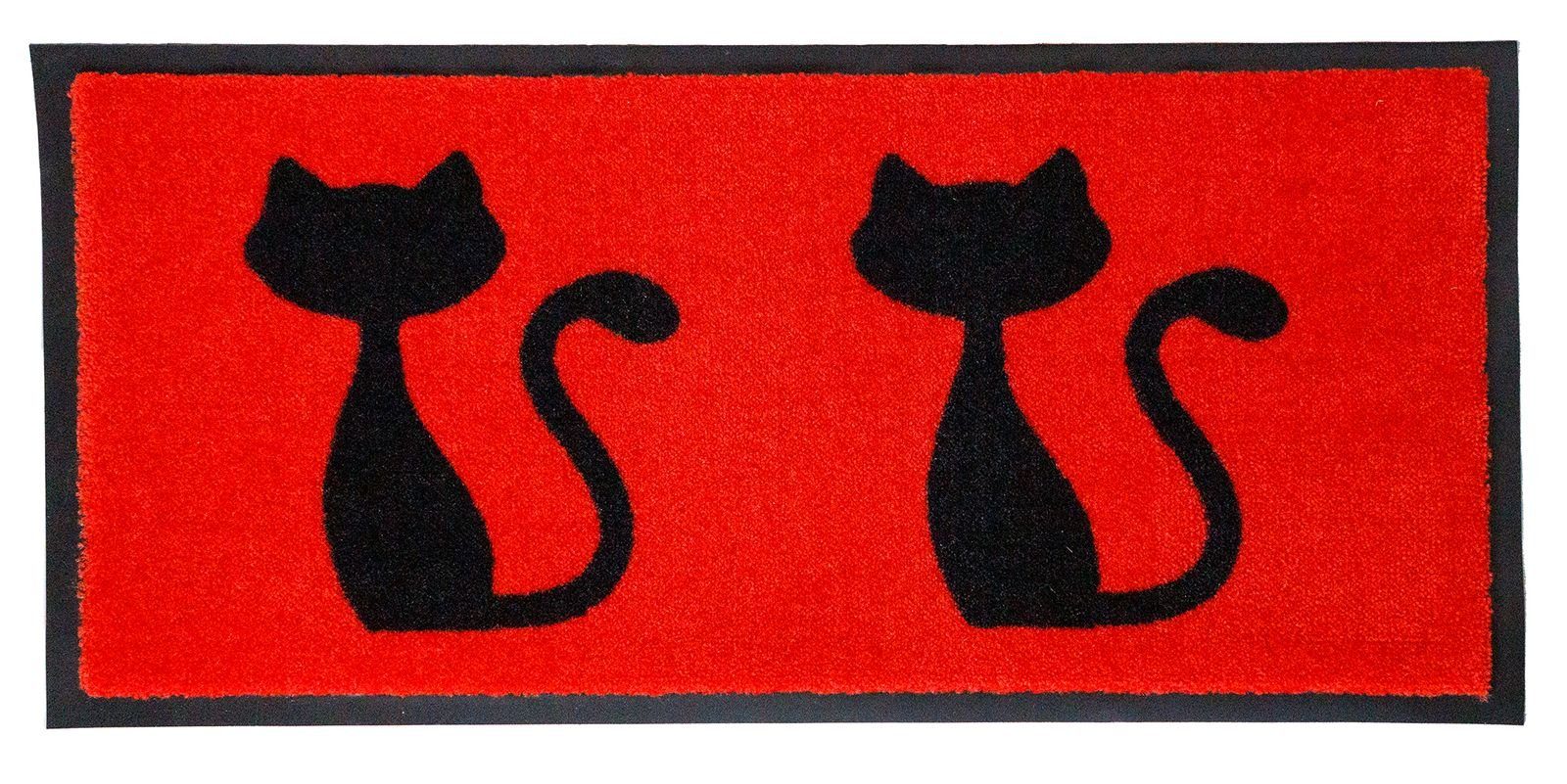 Fußmatte 2 Katzen Sauberlauf 080 x 040 cm, Mr. Ghorbani, Rechteckig, Höhe: 8 mm