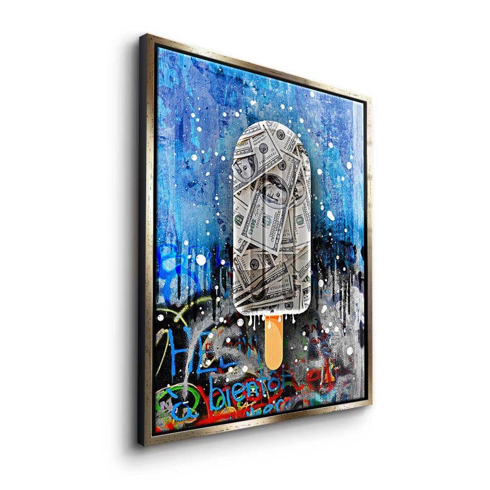 Graffiti Premium DOTCOMCANVAS® ohne - Rahmen Leinwandbild, Art Leinwandbild Pop - - Motivationsbild Ice
