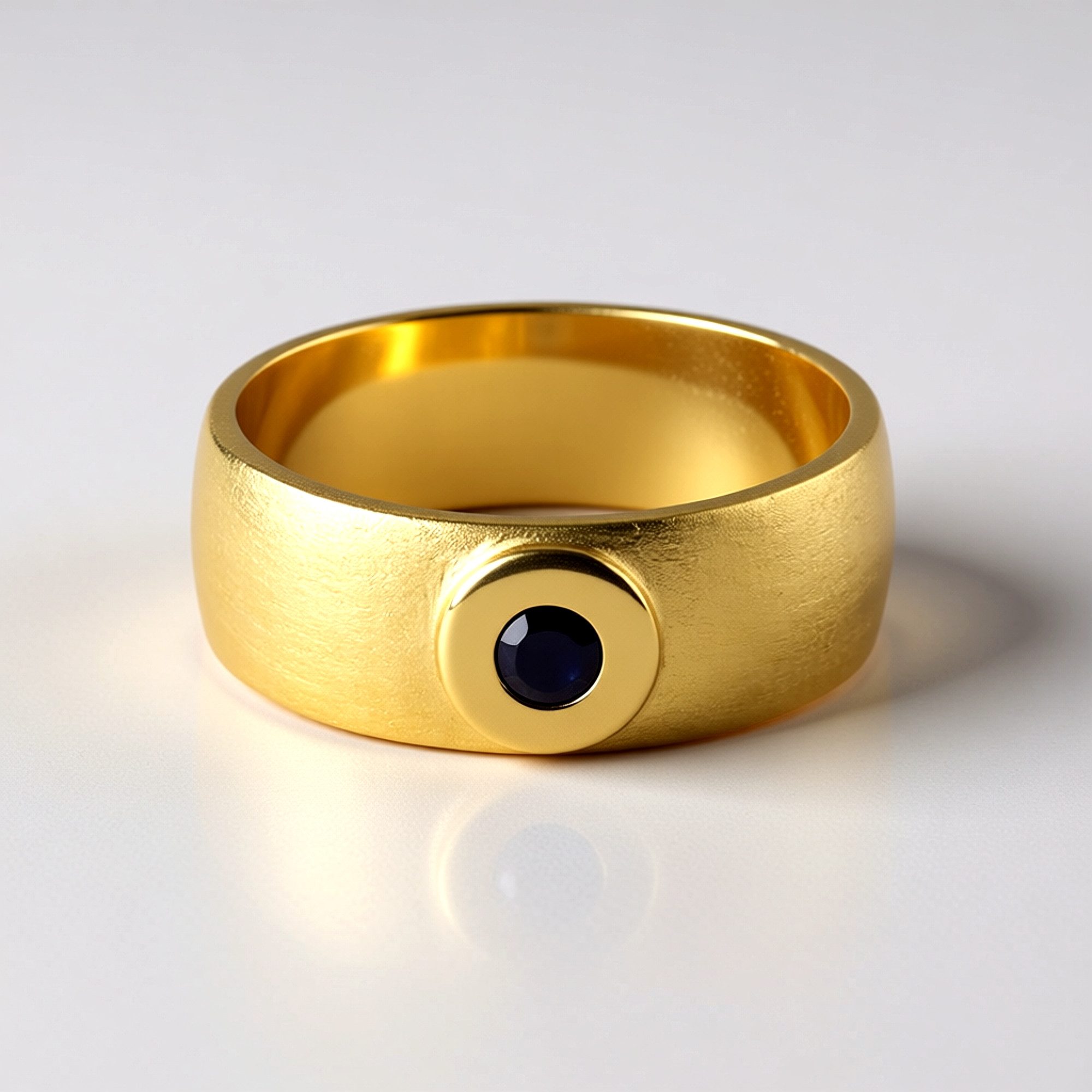 Cavill Solitärring Cavill Ring 925 Sterlingsilber vergoldet, 0,18 ct blauer Saphir (1-tlg)