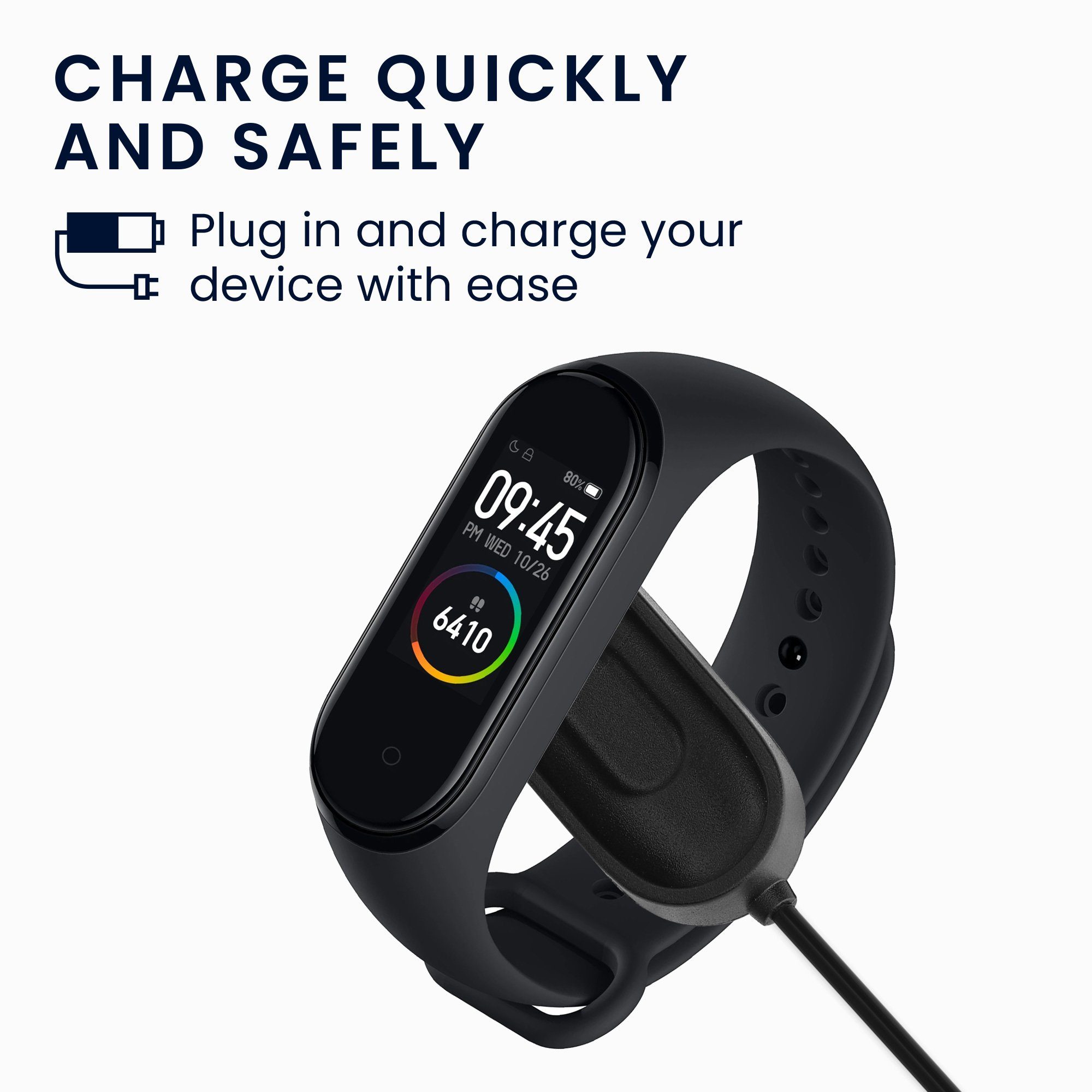 für cm), Ersatzkabel Xiaomi - Watch Band Aufladekabel Elektro-Kabel, Kabel USB Ladekabel Smart Mi 4 Charger (6,00 Fitnesstracker kwmobile -