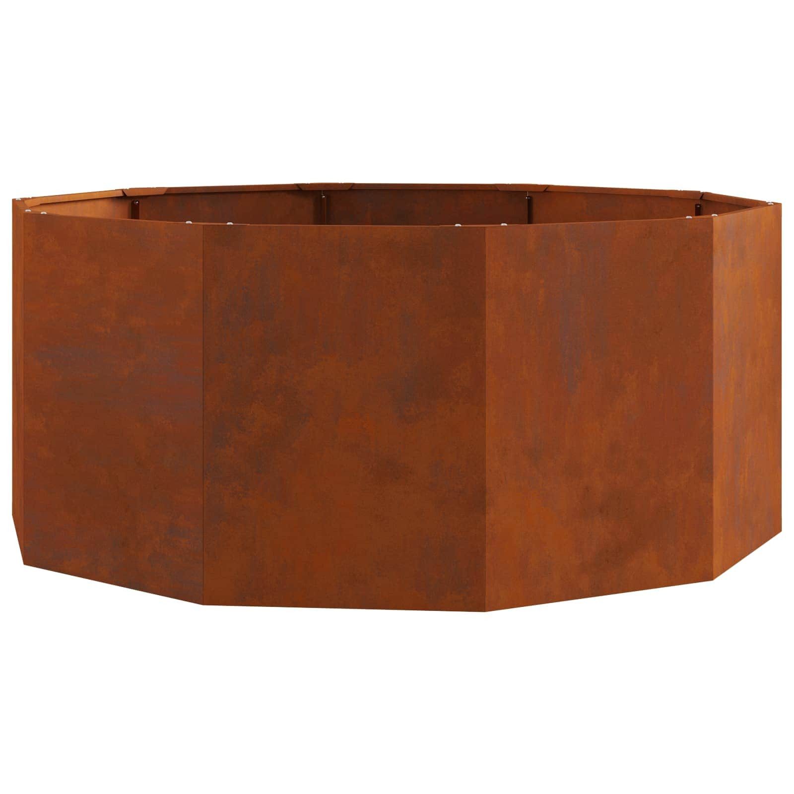 Blumentopf Pflanzkübel Rostig 120 x 120 x 50 cm Wetterfeststahl