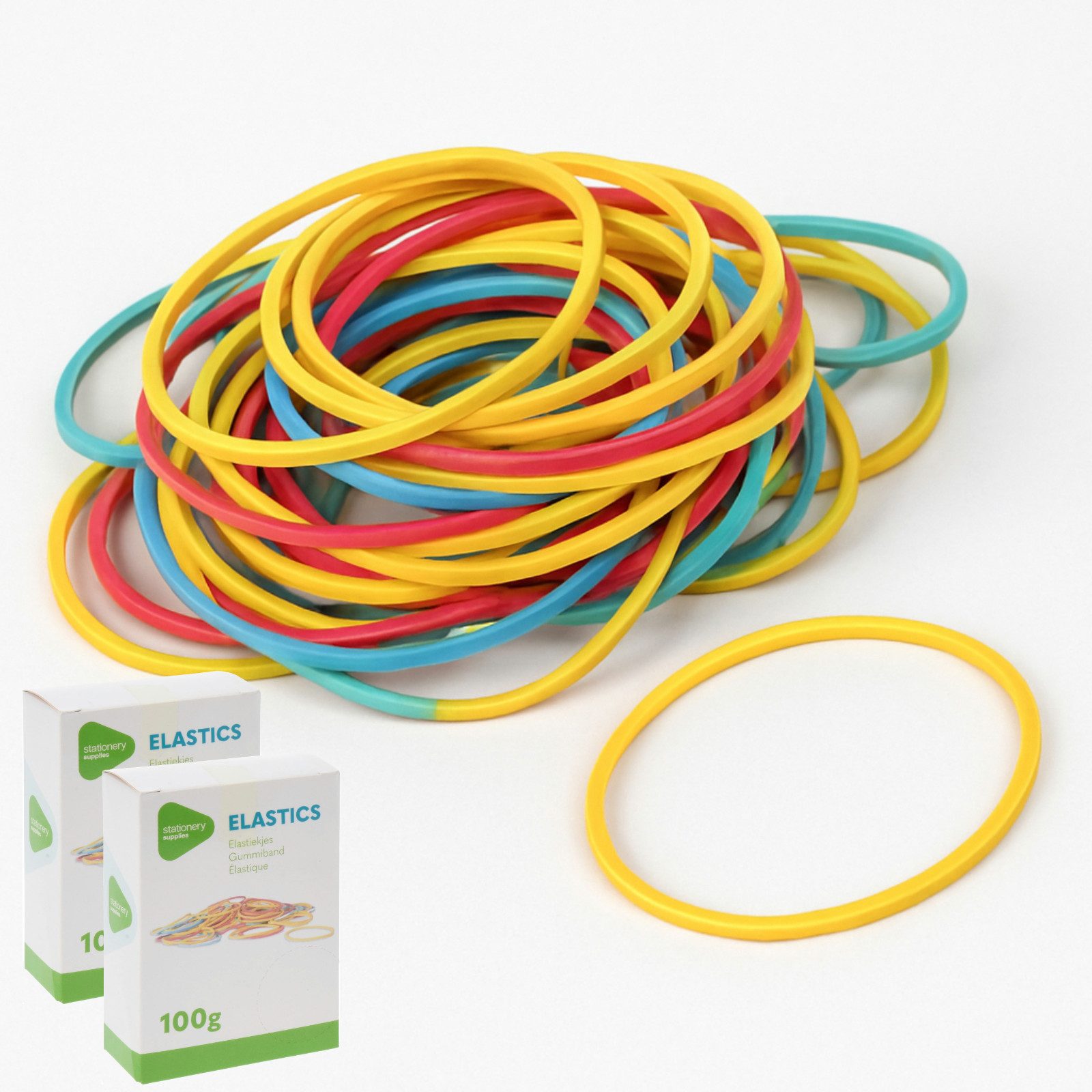 Koopman Резинки Elastikbänder Dehnbänder Stretchbänder 200gr Ø3,5-6cm, Mehrfarbig, Mixset, div. Größen, Vielseitig, Latex