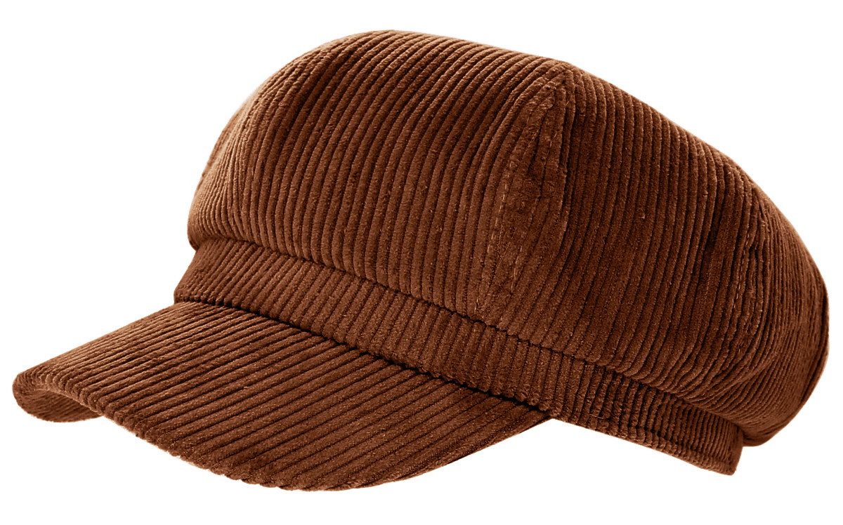 dy_mode Ballonmütze Damen Cordmütze / Ballonmütze mit Schirm Herbst-Winter günstig online kaufen