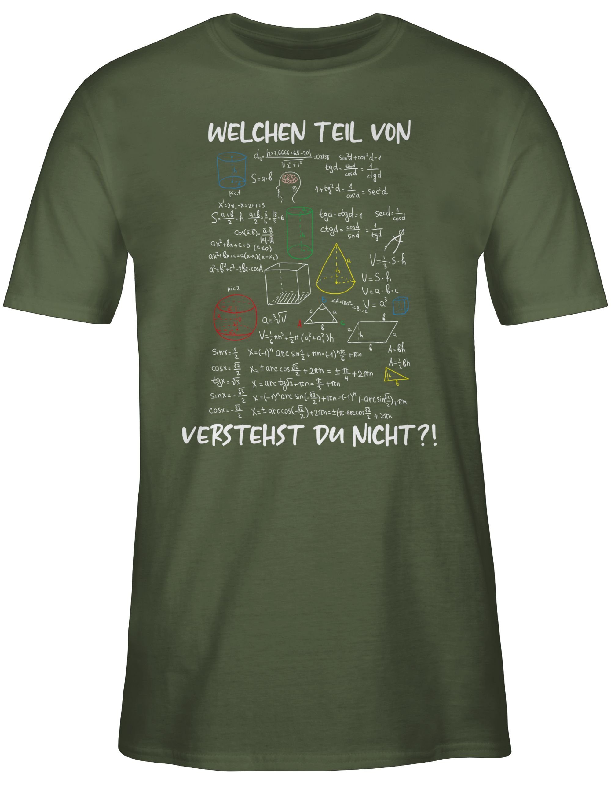 du Physik Lehrer 02 Teil Grün Army - Ma Rechnen Shirtracer verstehst Mathe nicht Geschenk von Welchen T-Shirt