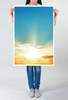 Sinus Art Poster 60x90cm Landschaftsfotografie Poster Sonne am blauen Himmel