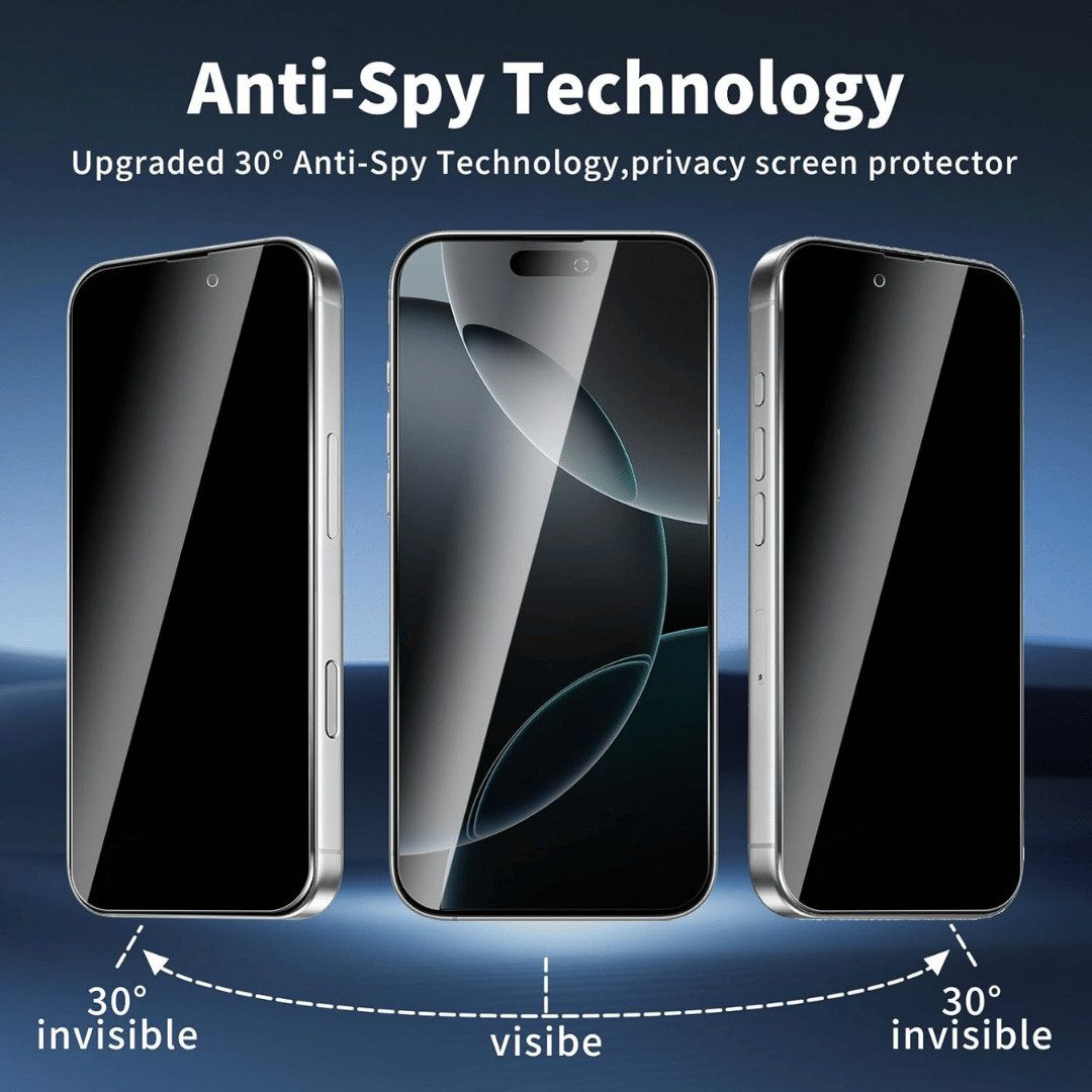 SmartUP Displayschutzglas 2X Blickschutz für iPhone 17 Display Kamera Panzerfolie Privacy 9H für iPhone 17, Blickschutz, Anti-Spy