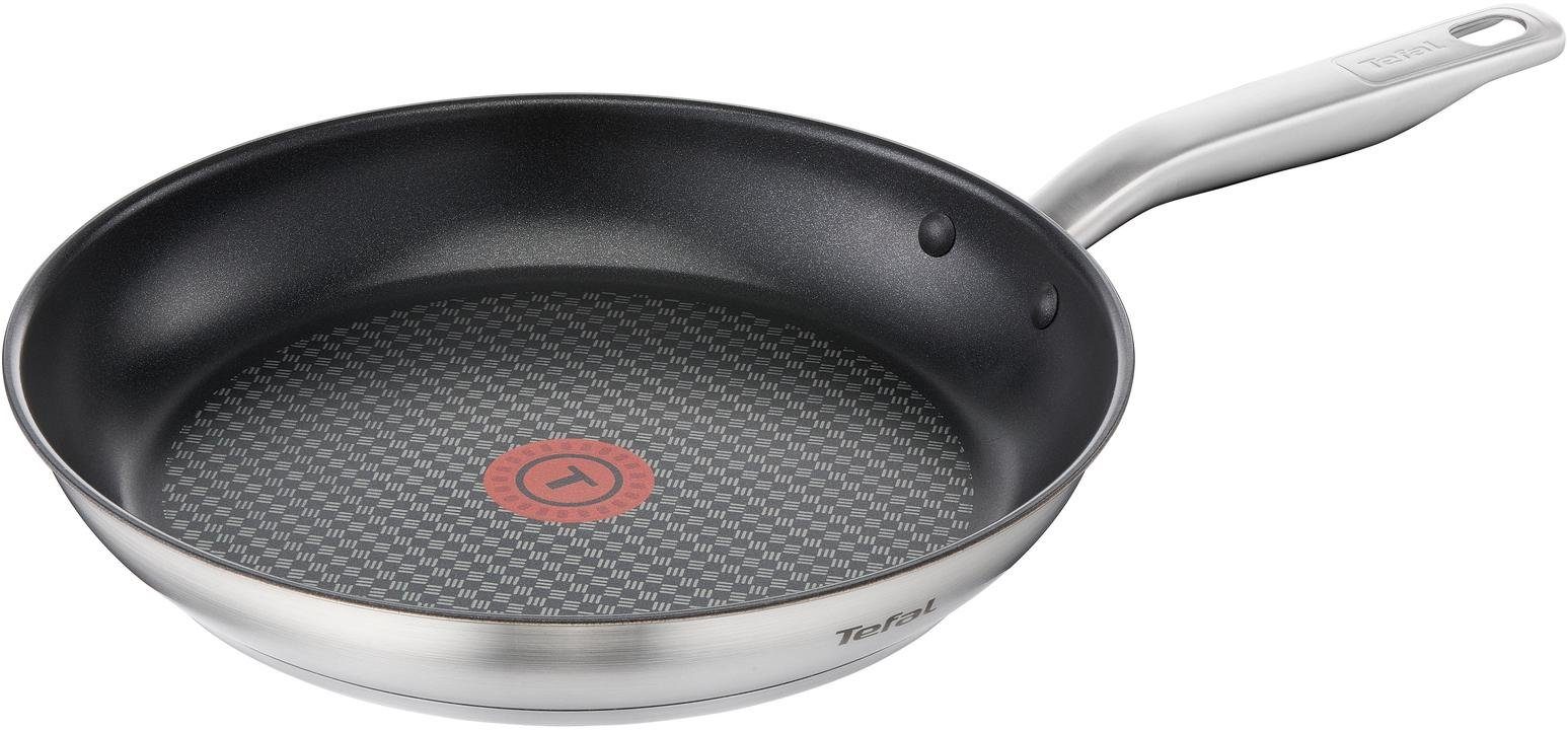 Tefal Bratpfanne Virtuoso, Edelstahl (1-tlg), Edelstahl, Antihaftversiegelung, Thermo-Spot, alle Herdarten,Induktion