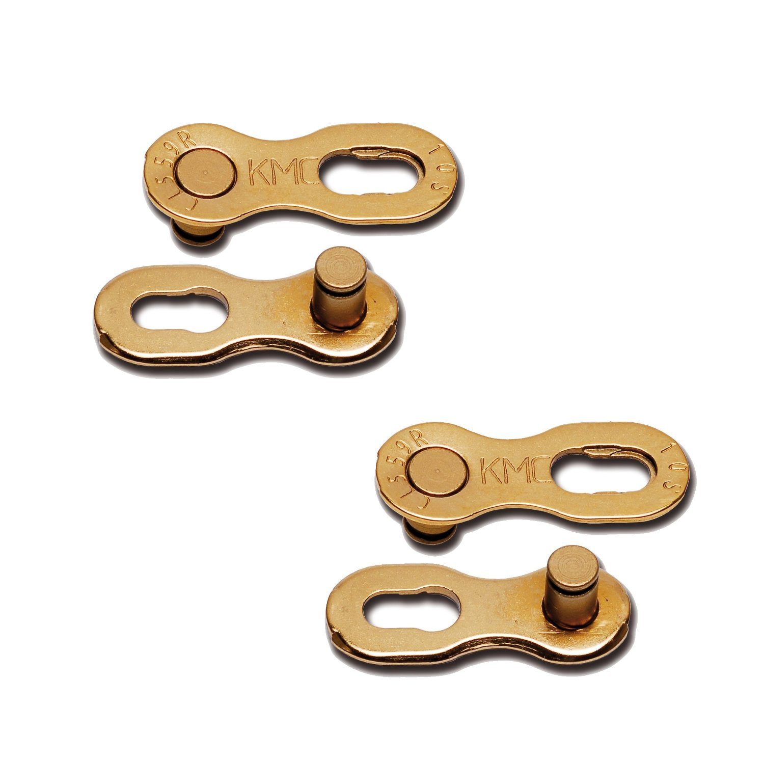 KMC Fahrradkurbel 2x KMC Verschlussglied Missinglink Kettenschloss 10-fach(CL 559 R)Gold