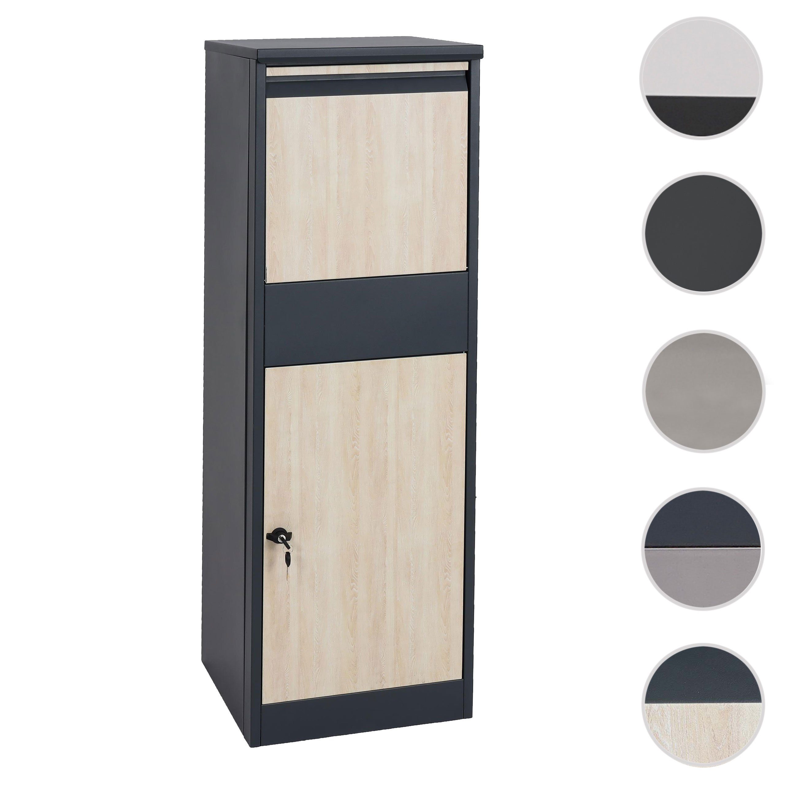 MCW Standbriefkasten MCW-G80-P (1-St), Am Boden fixierbar, Leichte Paketentnahme, Gewicht (ca): 24 kg