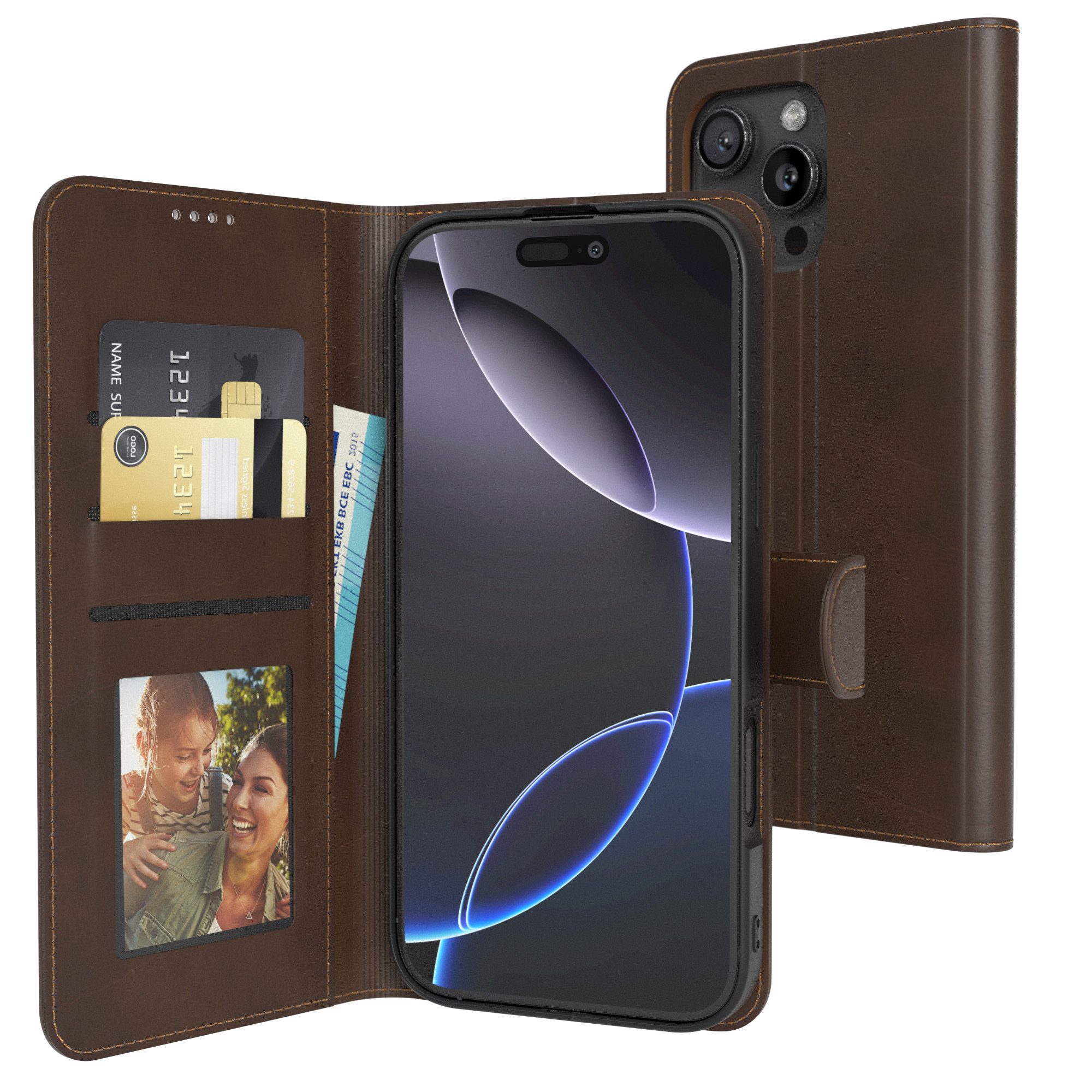Handyhülle Business Handytasche Kartenfach iPhone 16 Pro Max