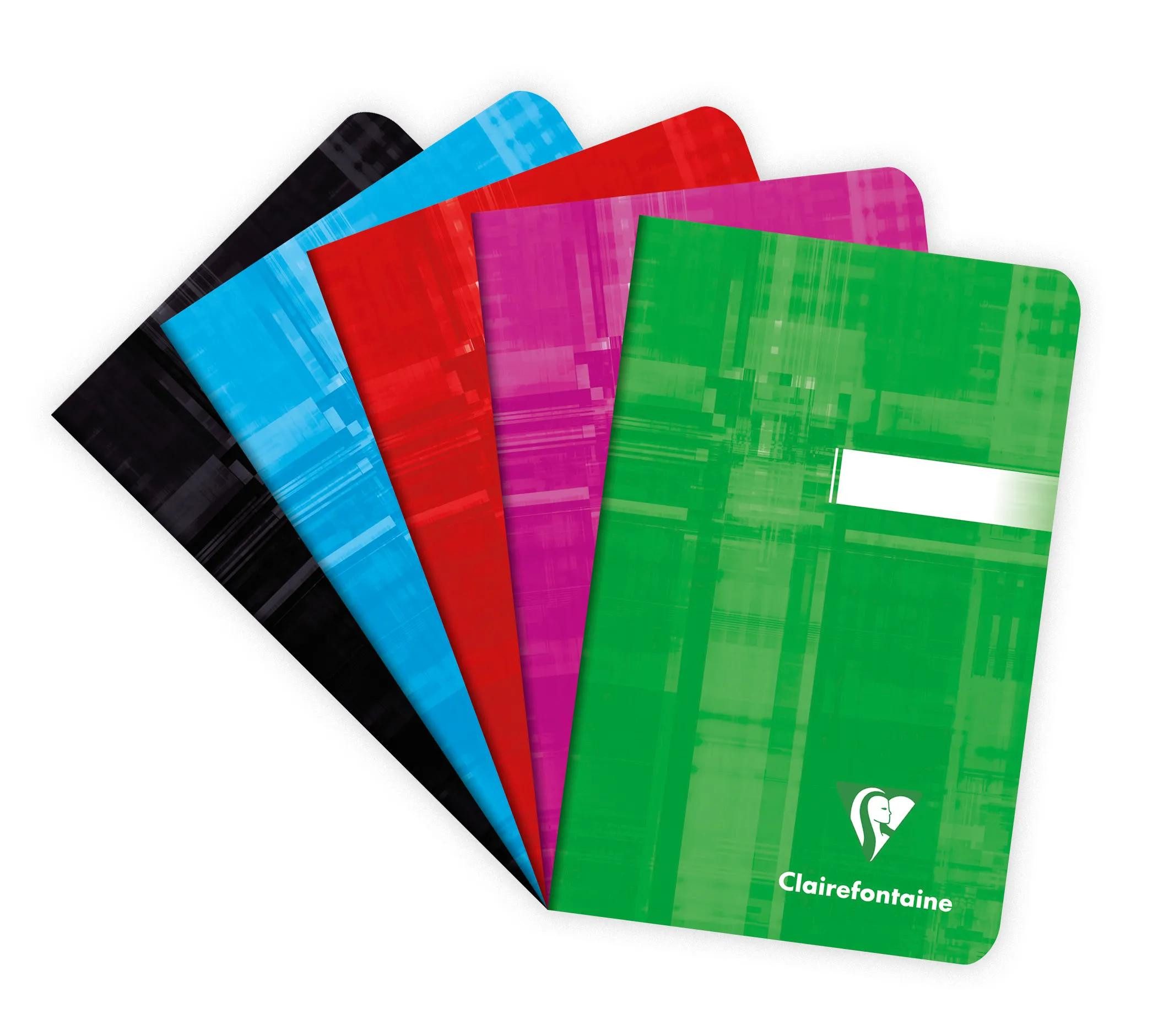 CLAIREFONTAINE Notizbuch 10x Notizheft 9x14cm, 48 Blatt liniert 90g - Sortiert 63596C, Clairefontaine Metric