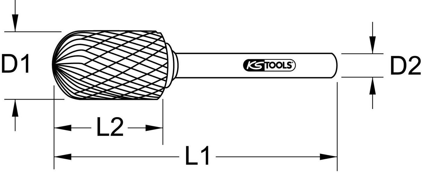Thumbnail - KS Tools Fräser-Set Frässtift Walzenrund