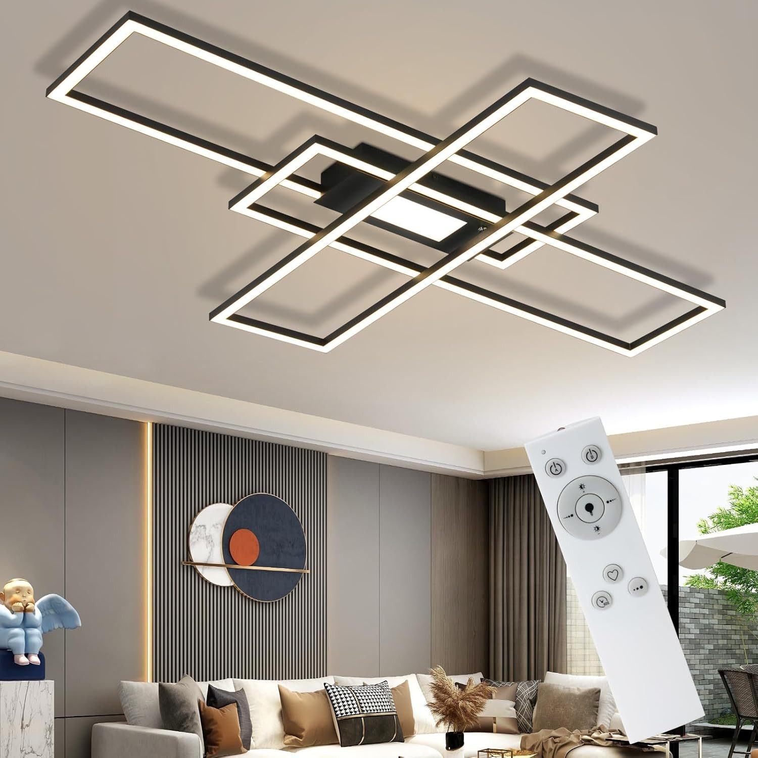 ZMH LED Deckenleuchte Wohnzimmer 50W 3 günstig online kaufen