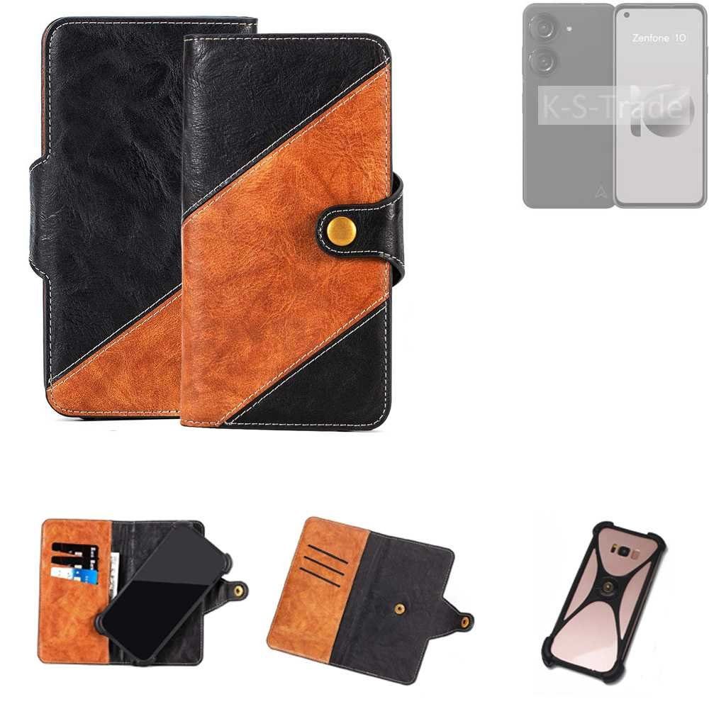 K-S-Trade Handyhülle für Asus Zenfone 10, Handyhülle Schutzhülle Bookstyle Case Wallet-Case Handy Cover