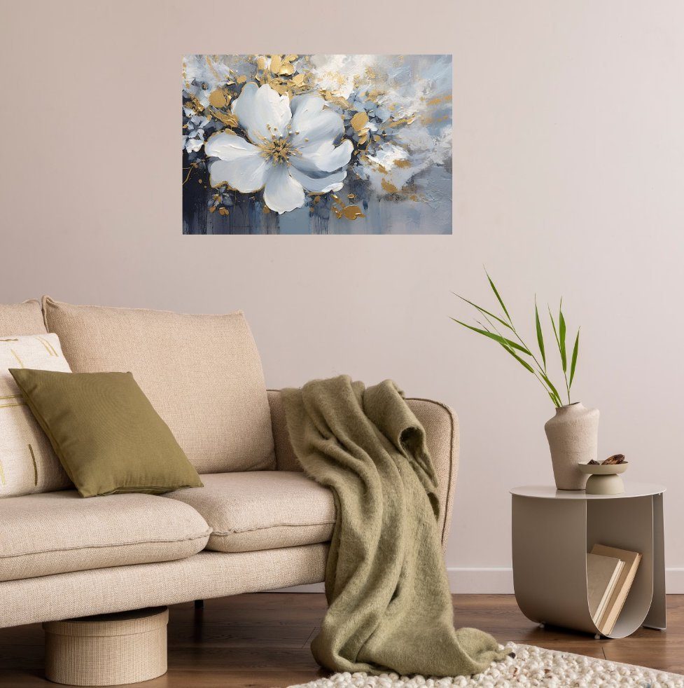 queence Wandbild Golden Flower, Sticker, selbstklebend günstig online kaufen