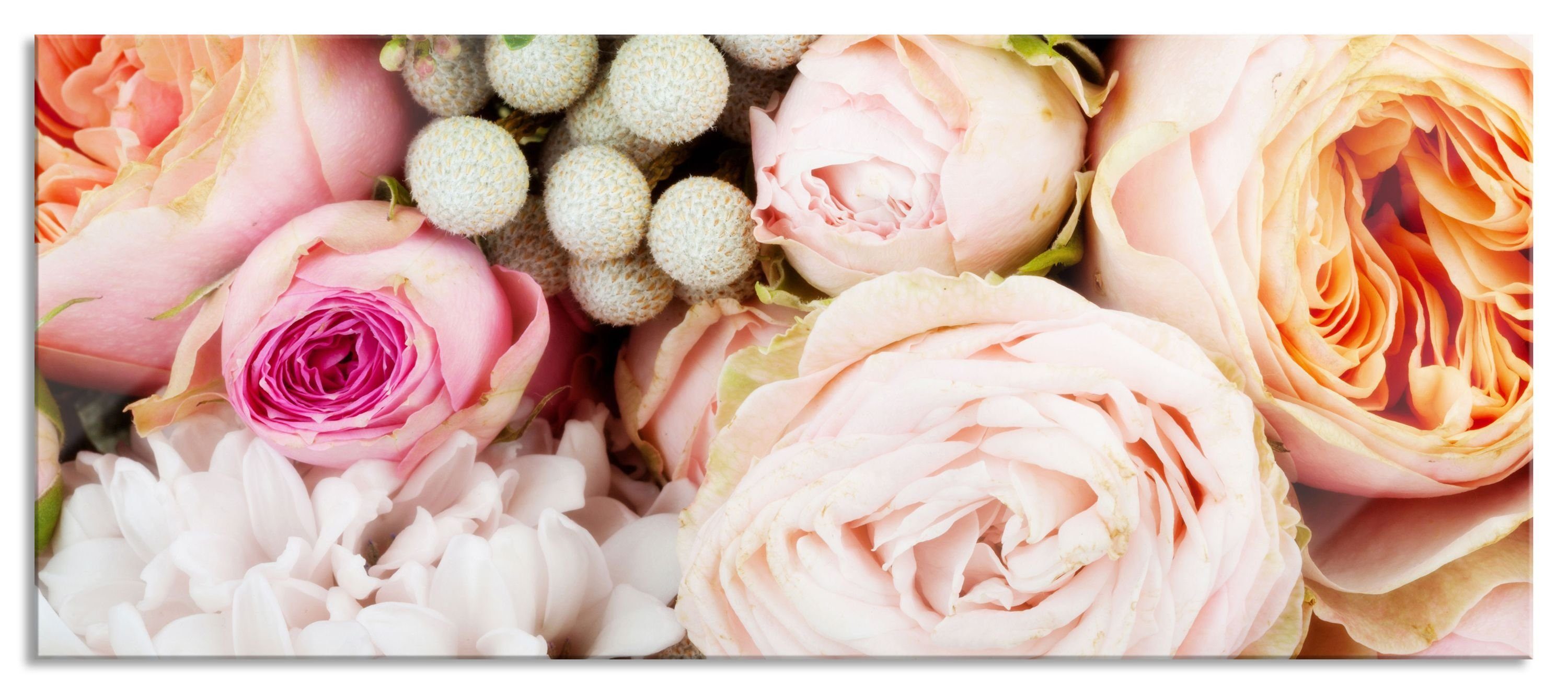 Glasbild Rosa Rosen