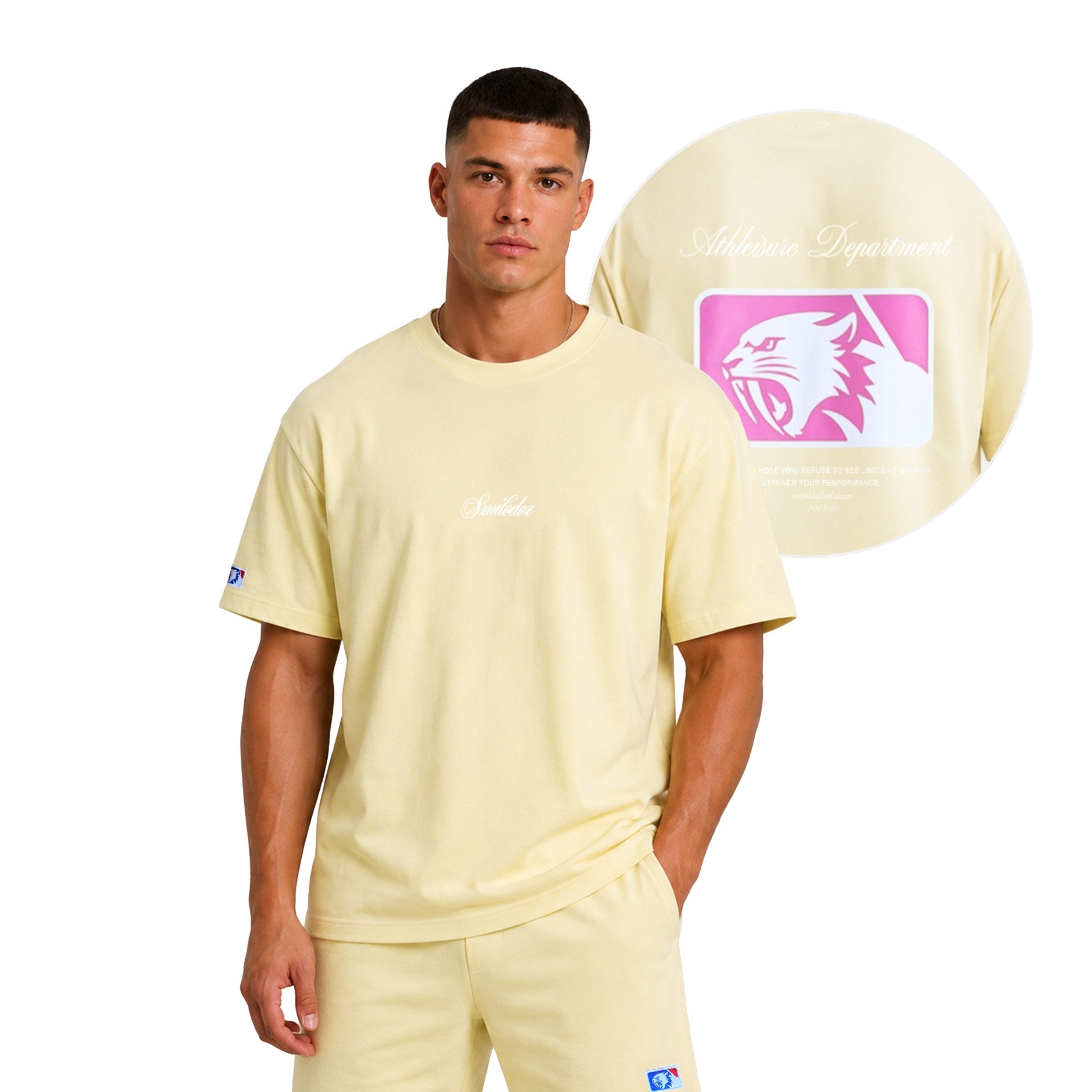 Smilodox T-Shirt Varendo, Oversize Shirt mit Backprint, aus Baumwolle, Streetwear & Gym Rundhals, 100% Baumwolle, weiches Material, für Training & Freizeit