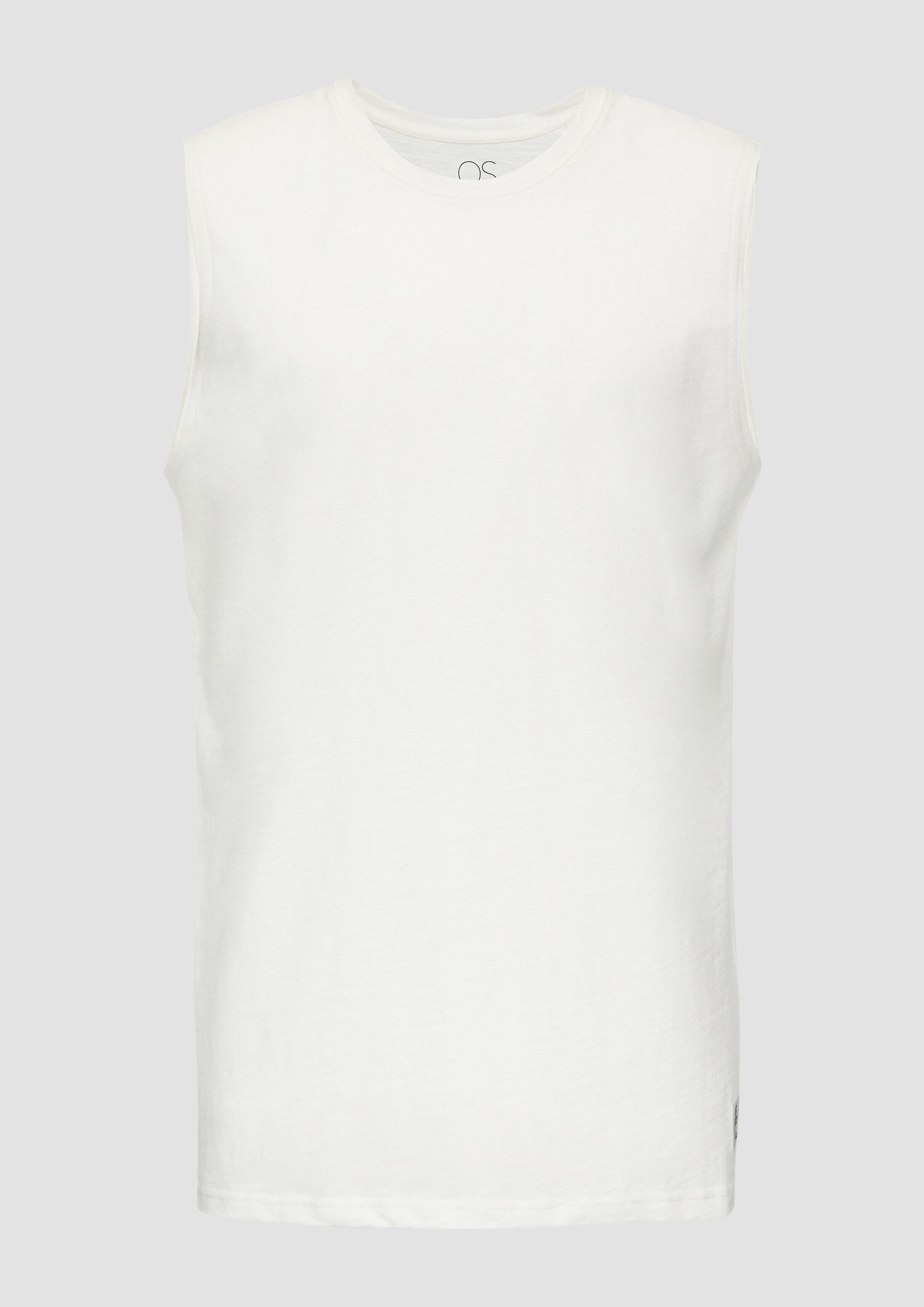 QS Muskelshirt T-Shirt Ärmelloses Shirt aus reiner Baumwolle