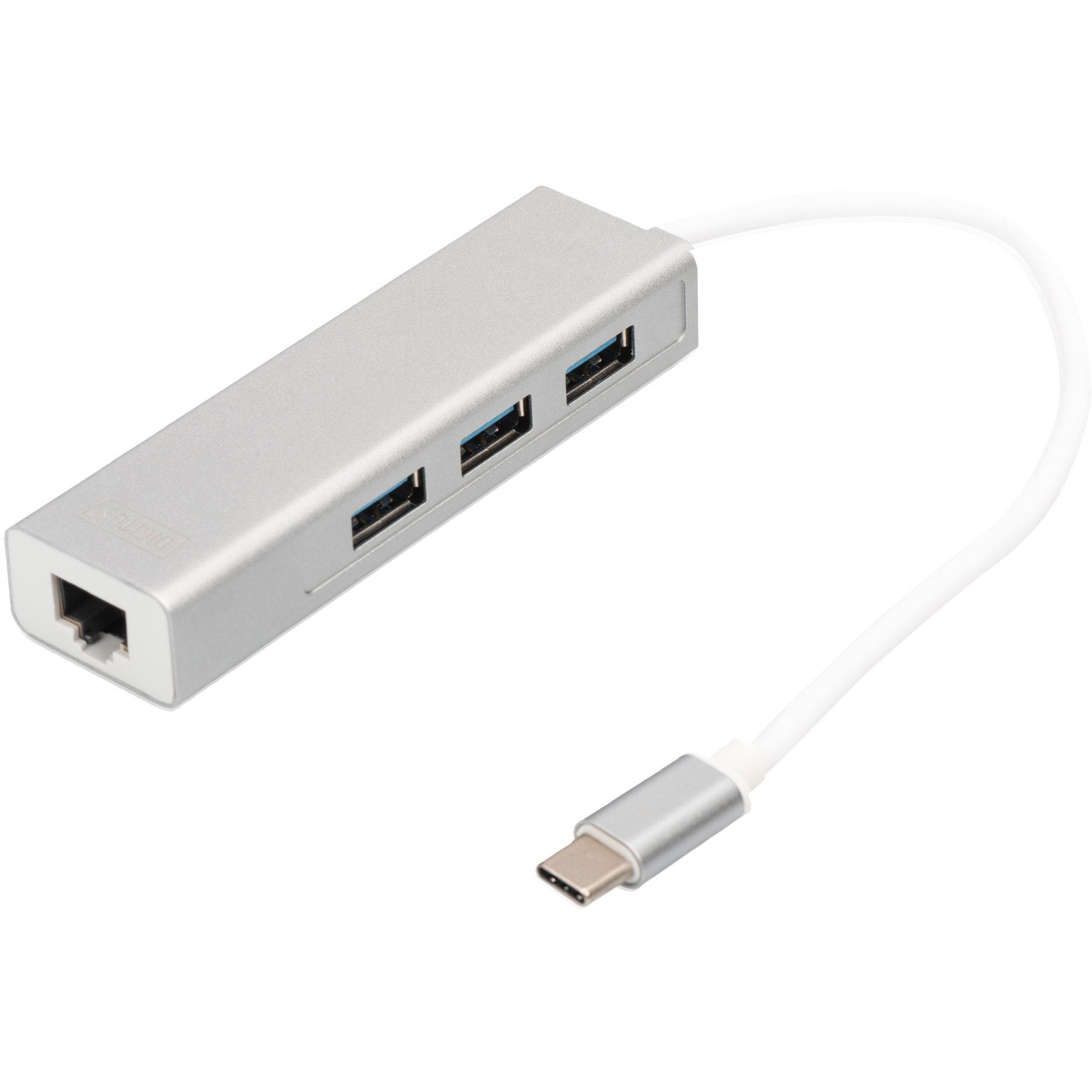 Digitus USB 3.2 Gen 1 Multiport-Hub, USB-C Stecker LAN-Kabel
