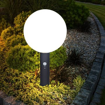 Globo LED Außen-Stehlampe, Leuchtmittel inklusive, Warmweiß, Farbwechsel, RGB LED Außenleuchte Sockelleuchte mit Bewegungsmelder Fernbedienung