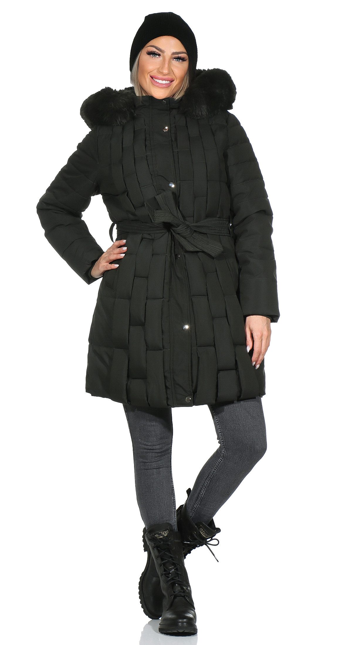 Aurela Damenmode Steppmantel Damen Mantel gefütterter Parka in großen Größe günstig online kaufen