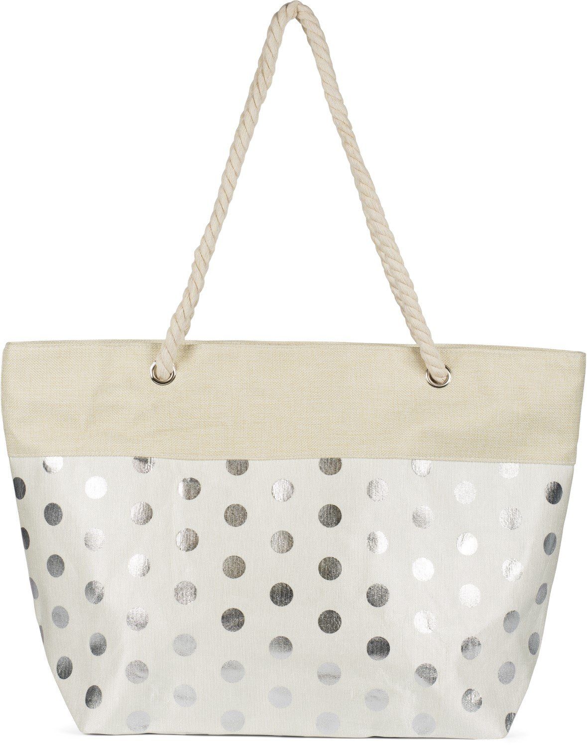 styleBREAKER Strandtasche (1-tlg), Strandtasche mit metallic Punkte online  kaufen | OTTO
